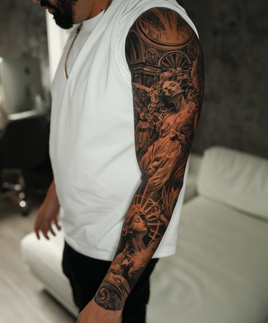 Tattoo by @nogarolli_tattoo — realism, black_and_grey