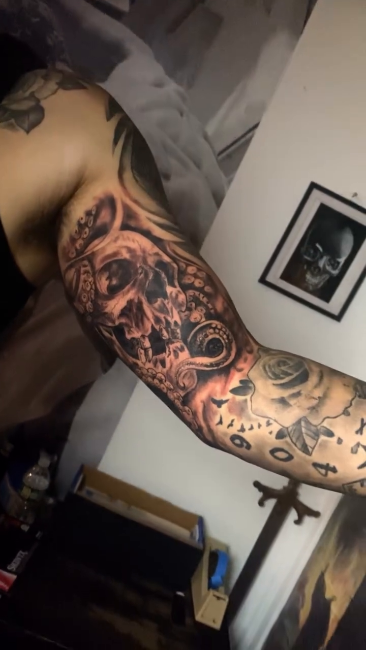 Tattoo by @breynertattoos — dark_realism, black_and_grey