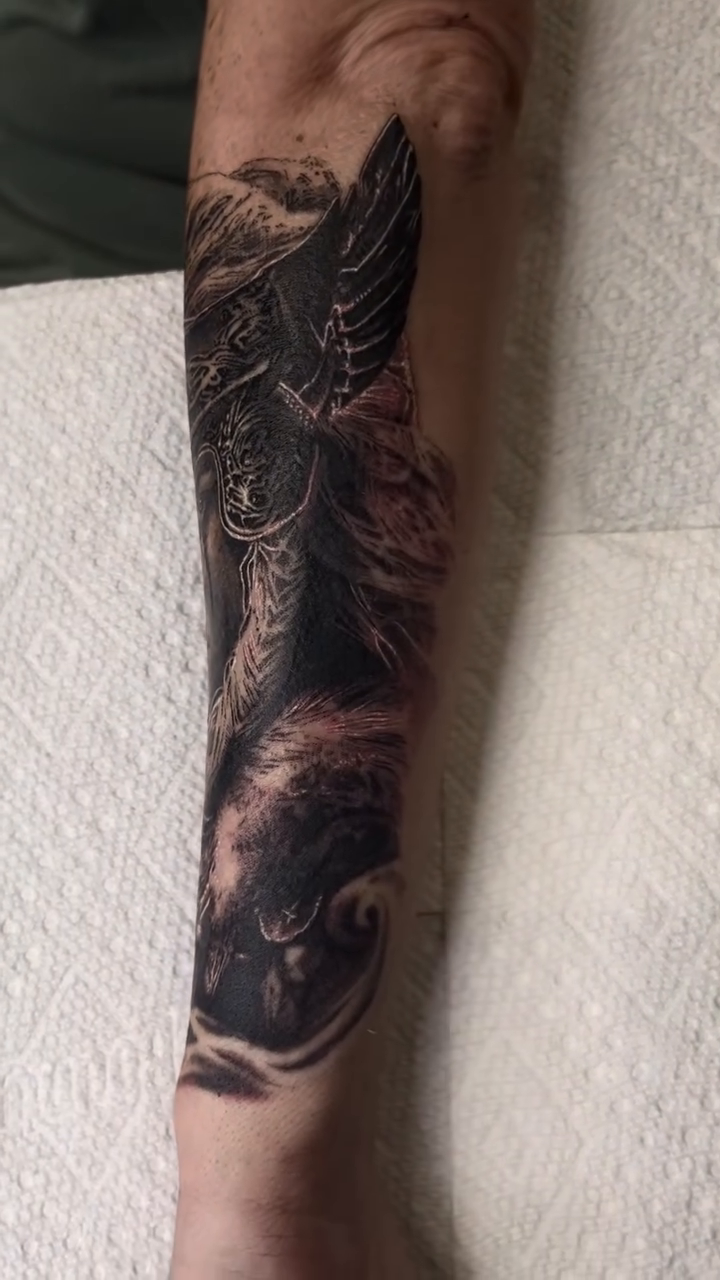 Tattoo by @vicentetattoos — realism, dark_realism
