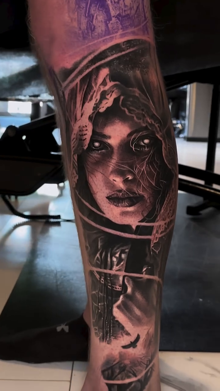 Tattoo by @tonytattooer — dark_realism, black_and_grey