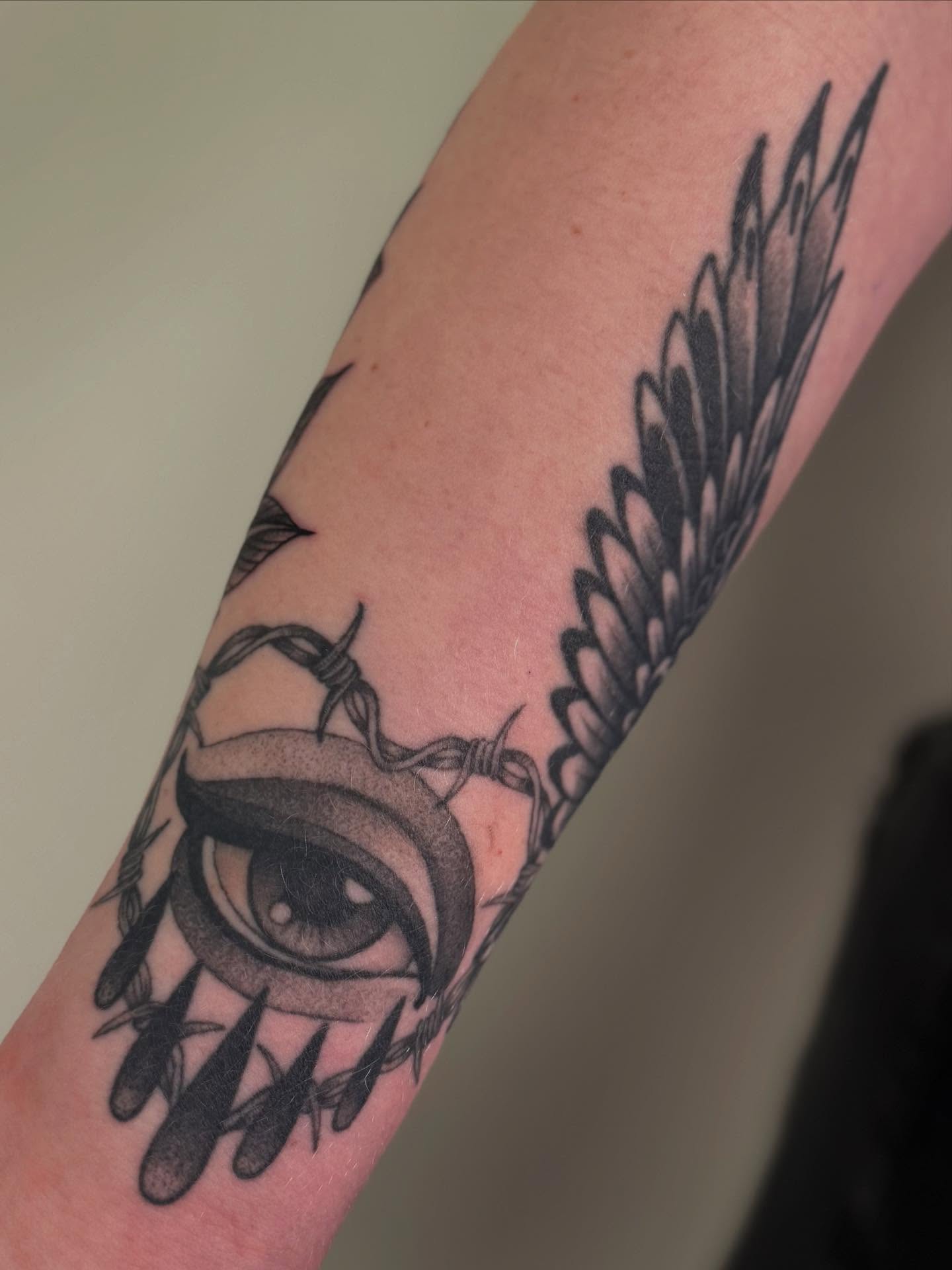 Tattoo by @tannerminocktattoos — american_traditional, black_and_grey