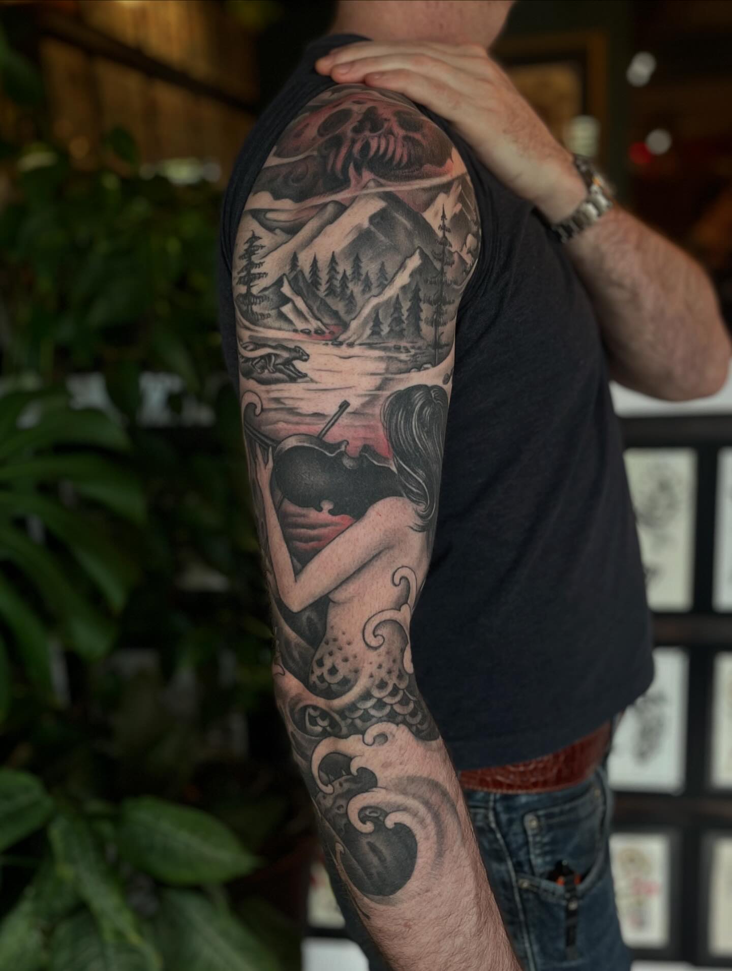 Tattoo by @baronvonphil — black_and_grey, realism
