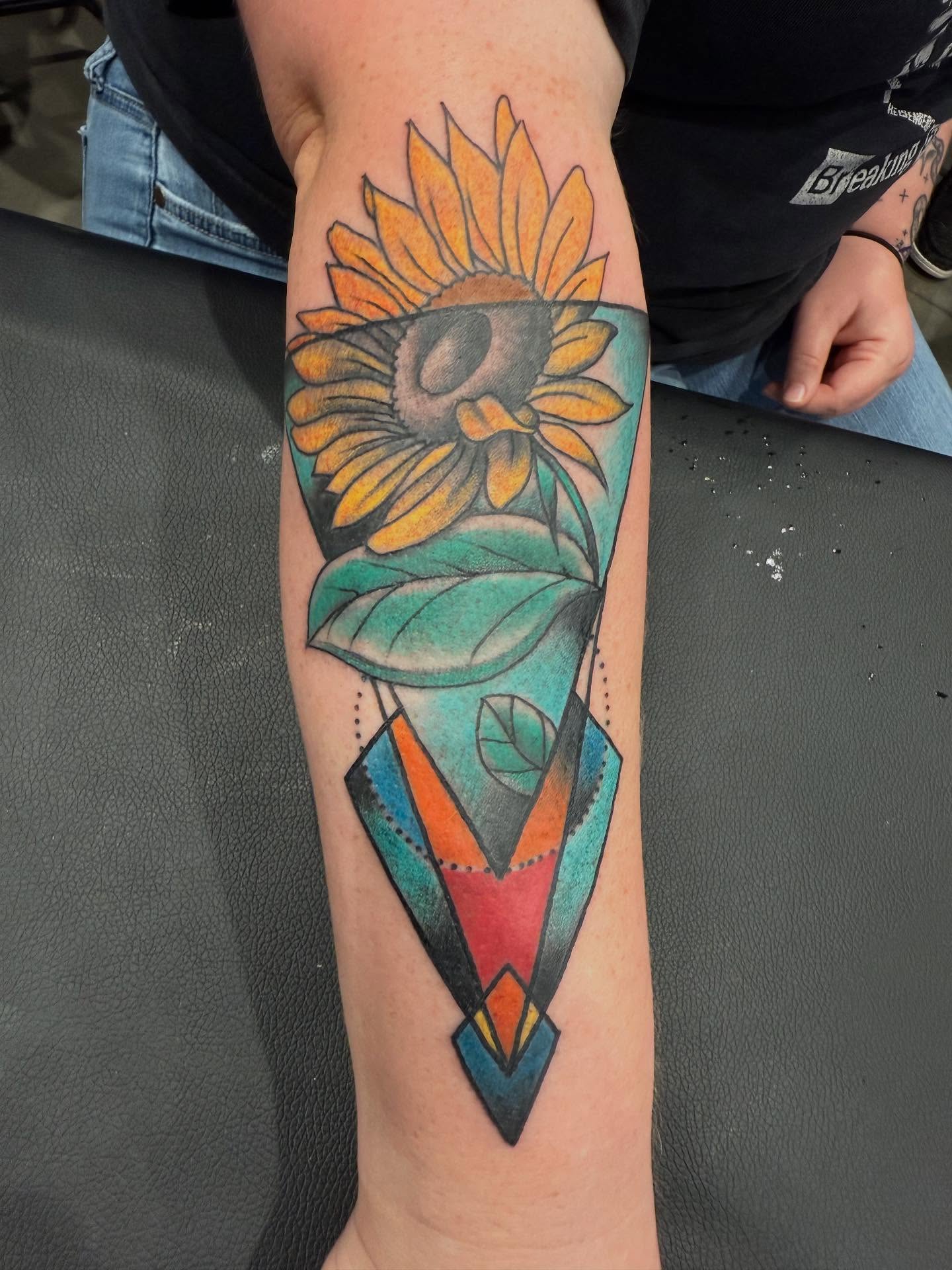 Tattoo by @bushwicktattoo — american_traditional, geometric