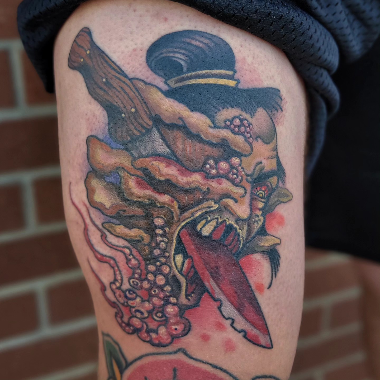 Tattoo by @lizz_zee — american_traditional, dotwork