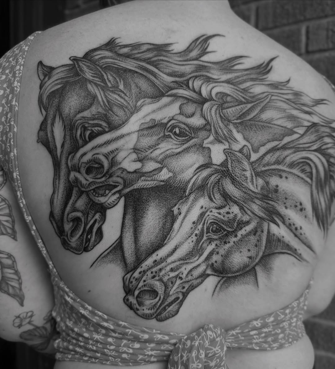 Tattoo by @alexbrooke — realism, dotwork