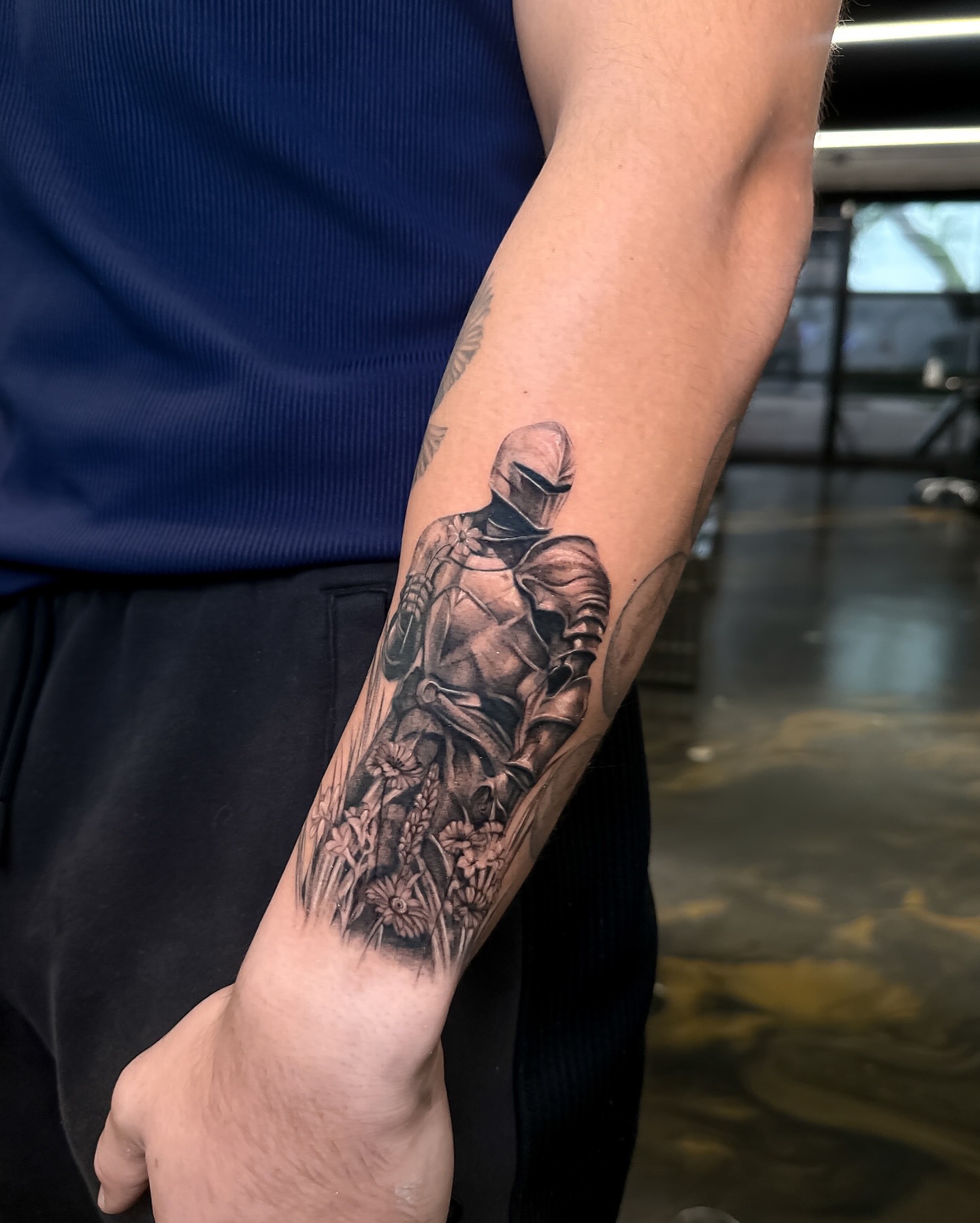 Military trooper realism tattoo on the forearm by Valery Cardona