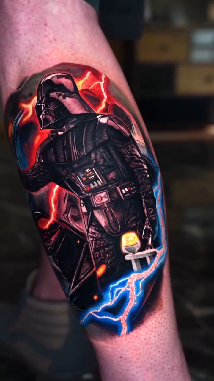 Darth Vader realism tattoo by Jake Ross, Mentor, Ohio