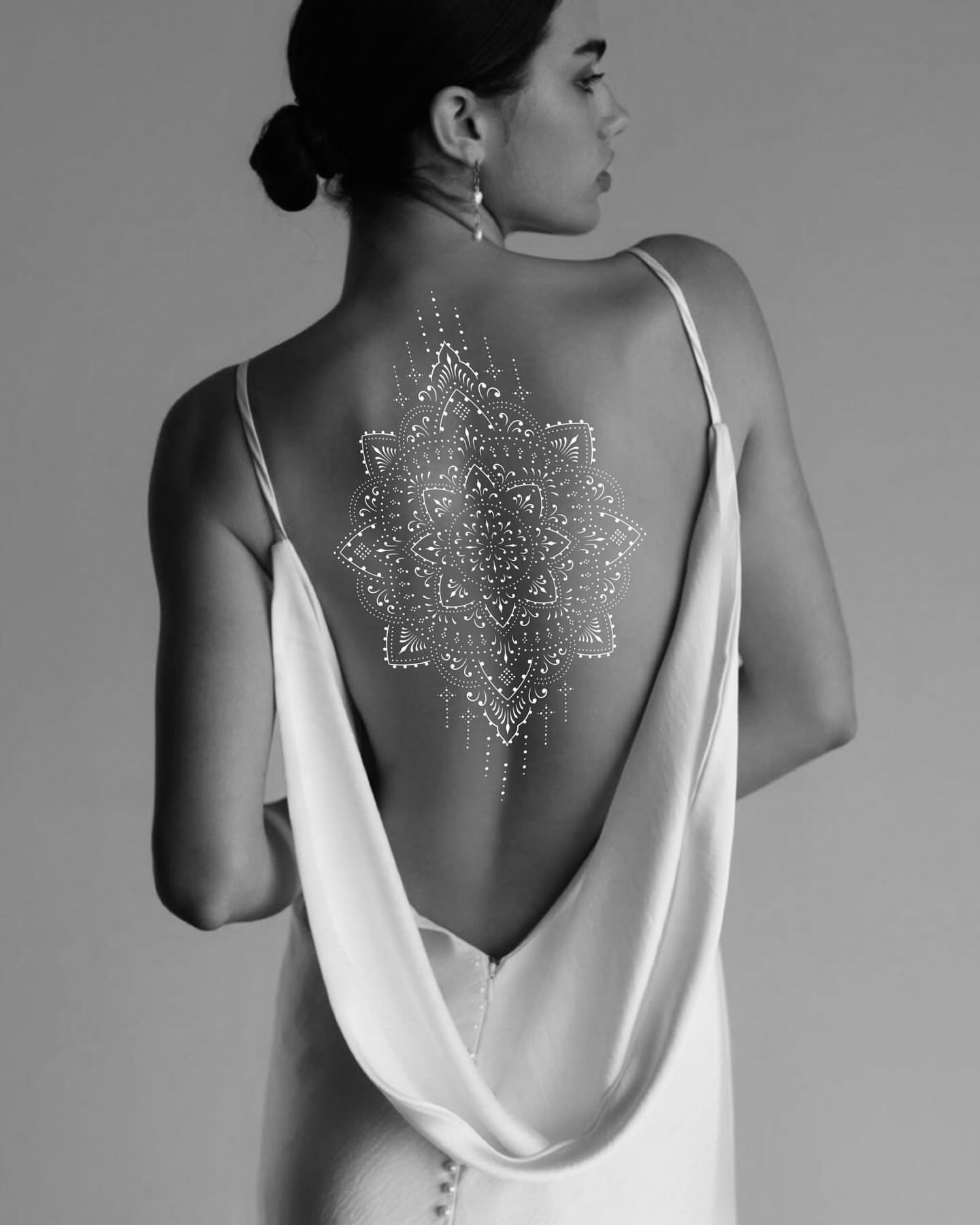 Mandala dotwork tattoo on the back by ꕥ LANA MOON TATU ꕥ