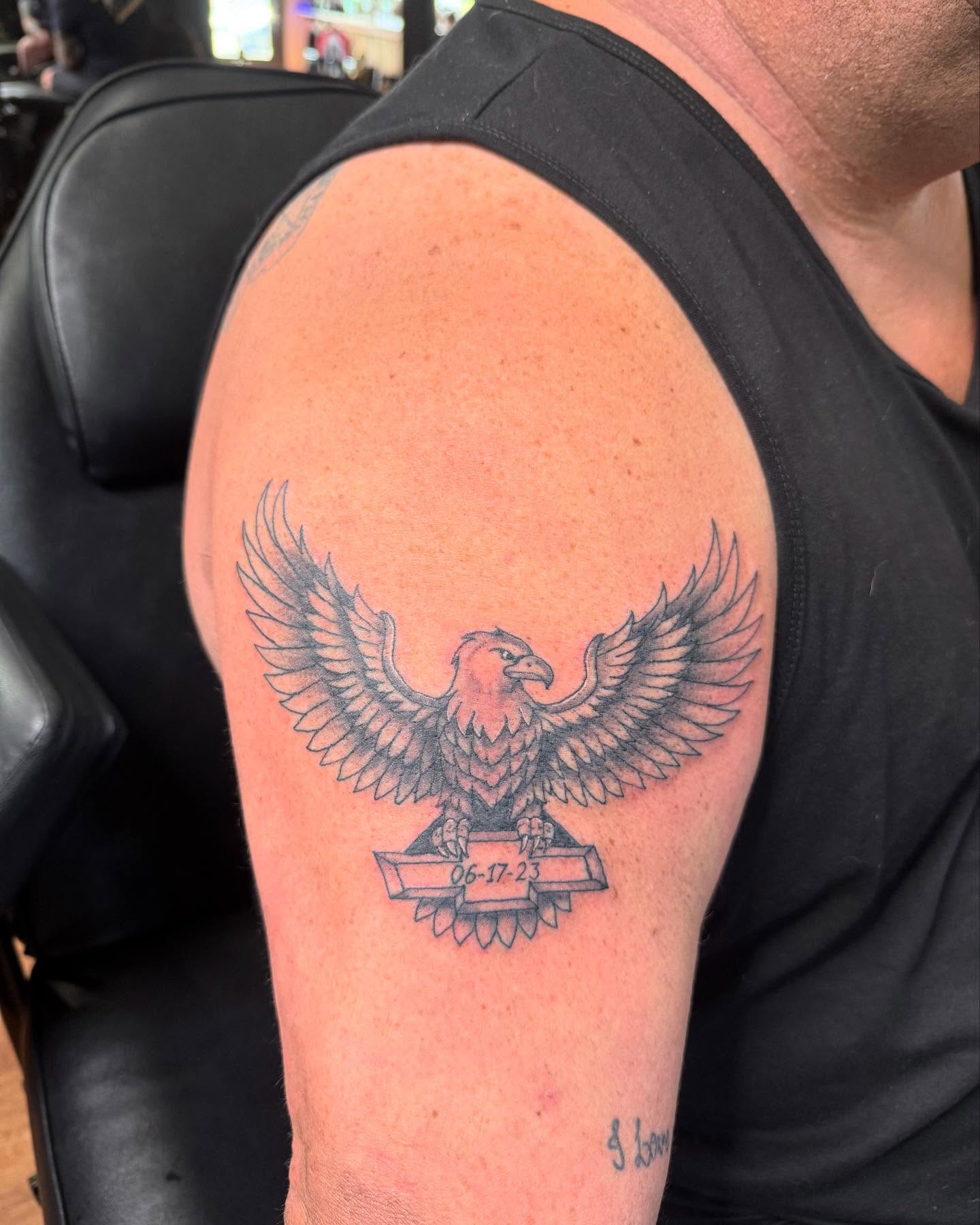 Tattoo by @glockontop — black_and_grey