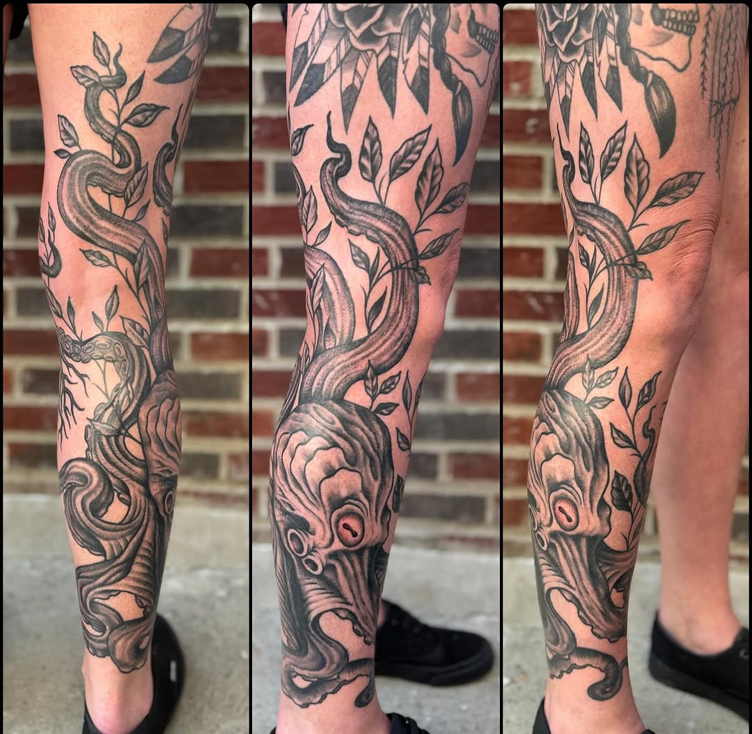 Tattoo by @bobby_daggers — black_and_grey, realism