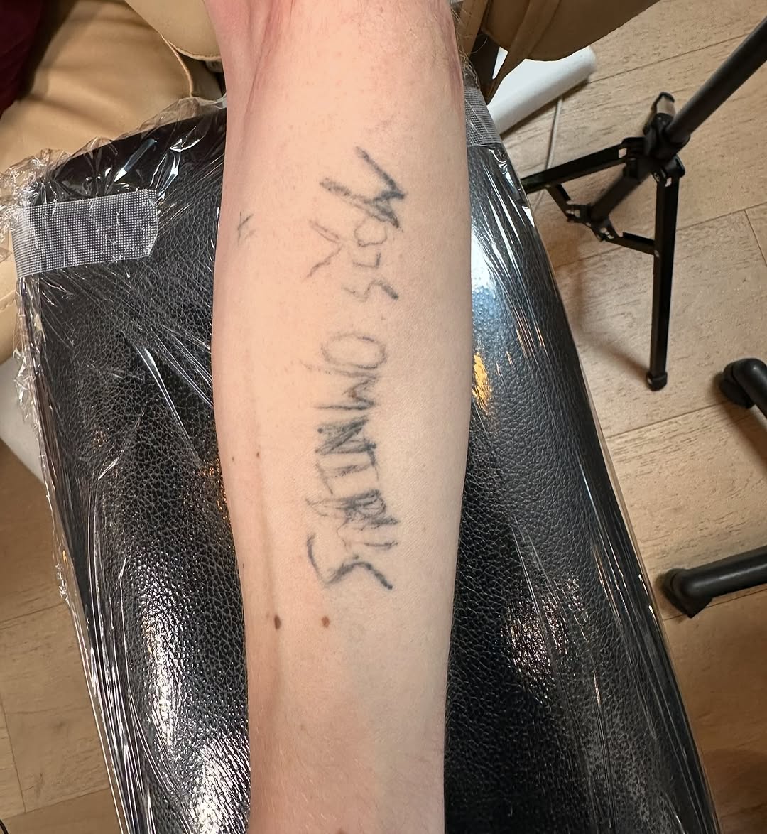 Tattoo by @oxana_ink — lettering_script