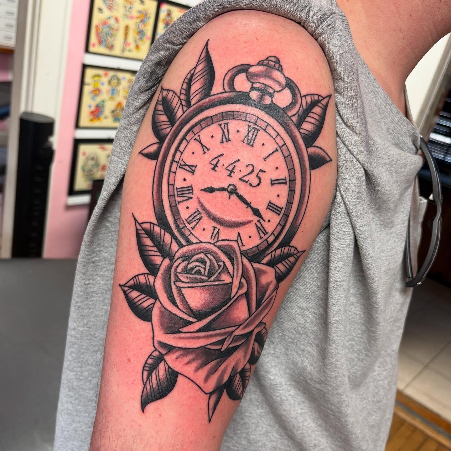 Tattoo by @brentallentattoos — american_traditional, black_and_grey