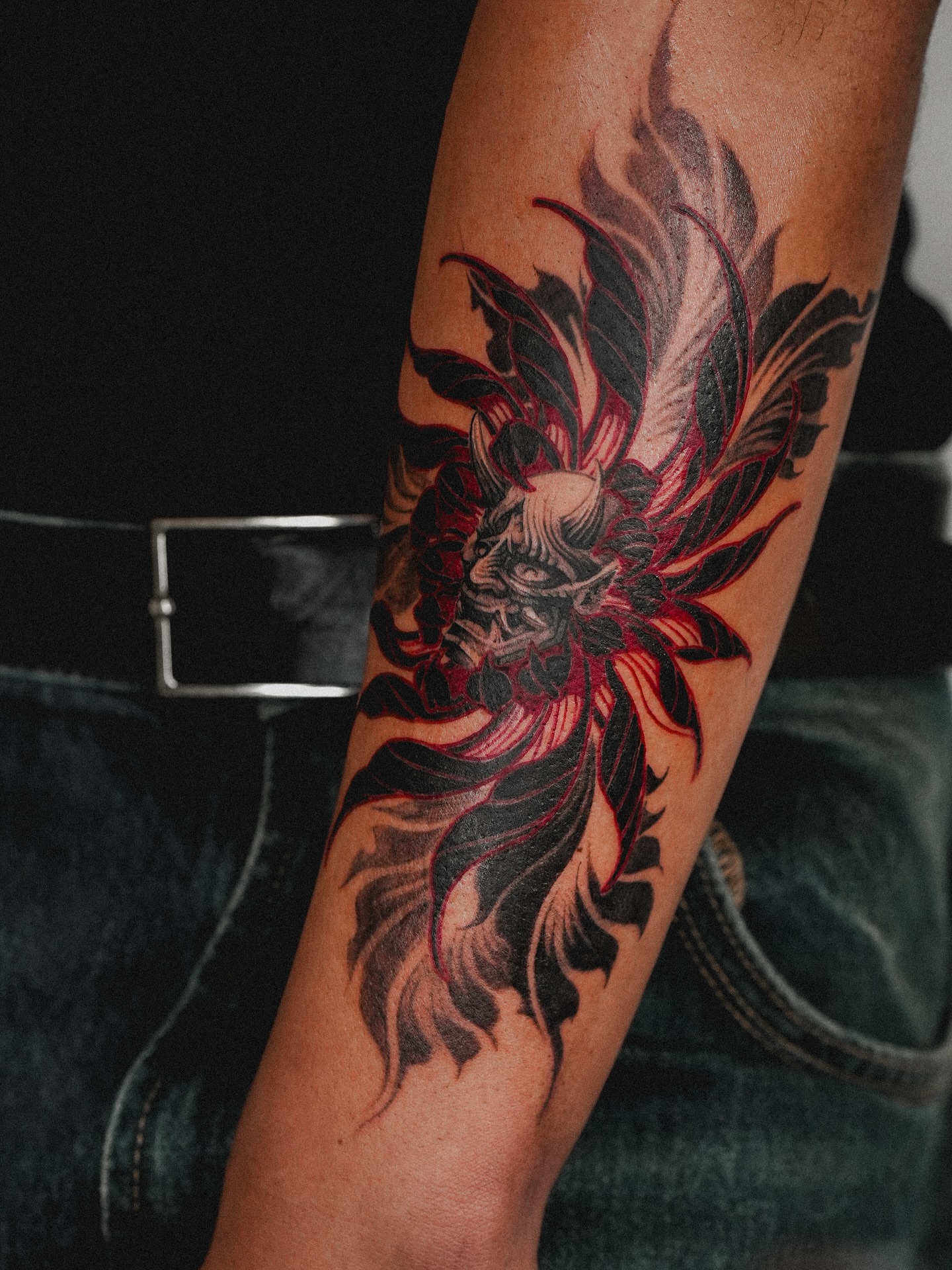 Tattoo by @a_flow_to — japanese_irezumi, black_and_grey