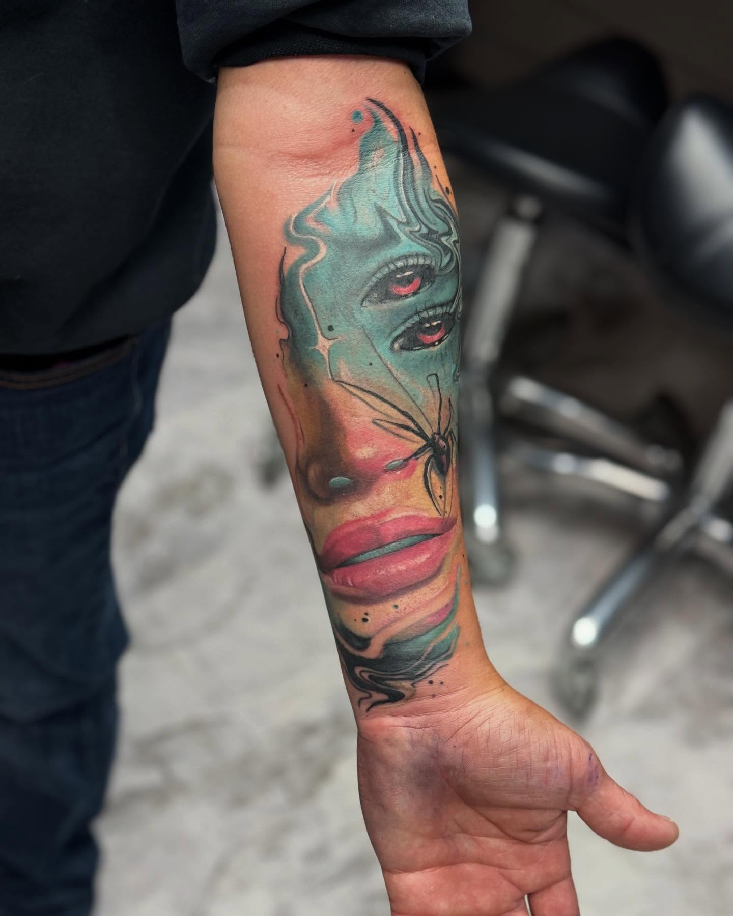 Tattoo by @inked_alex — dotwork, realism