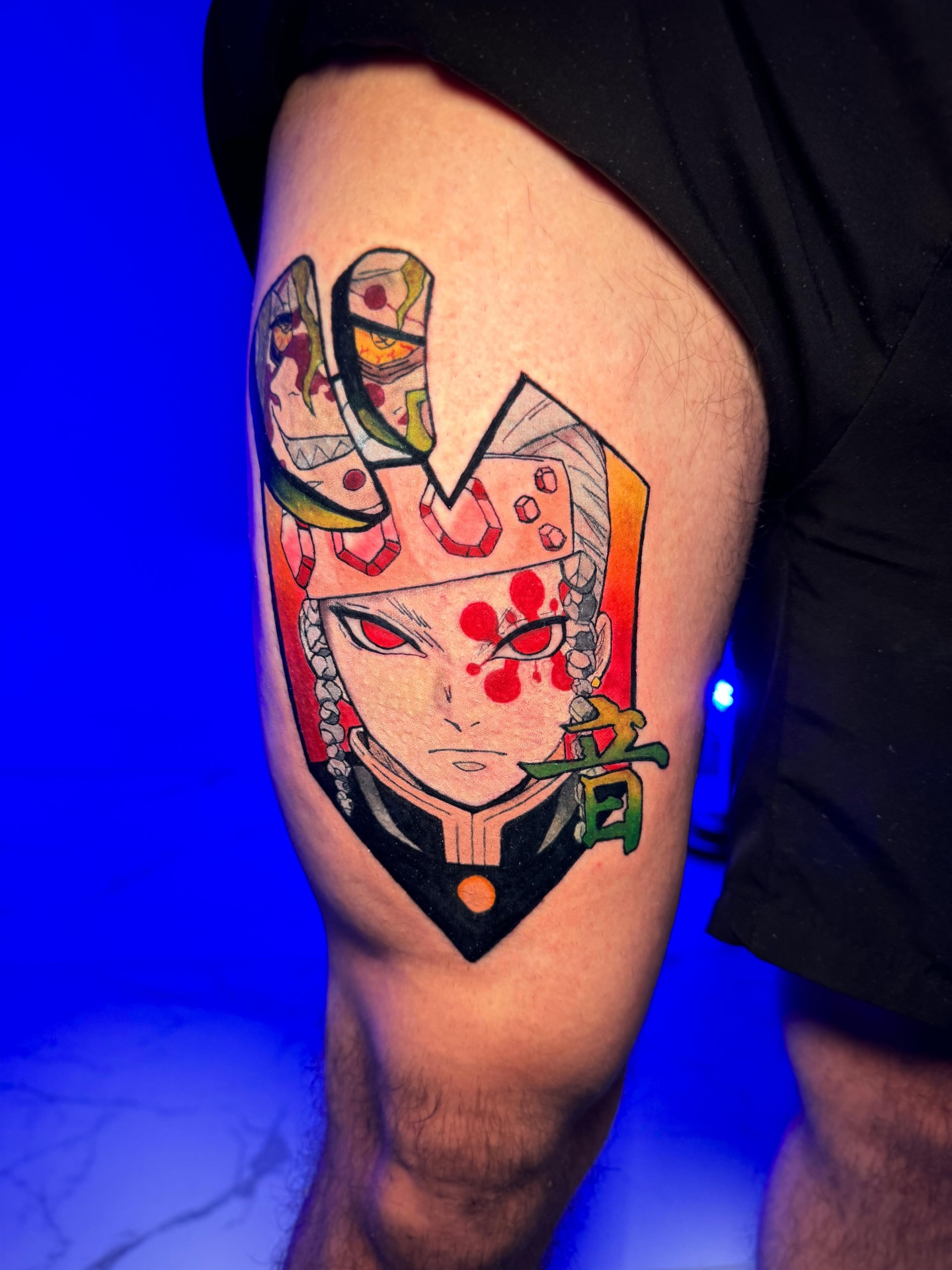 Tattoo by @dublink__ — anime, geometric