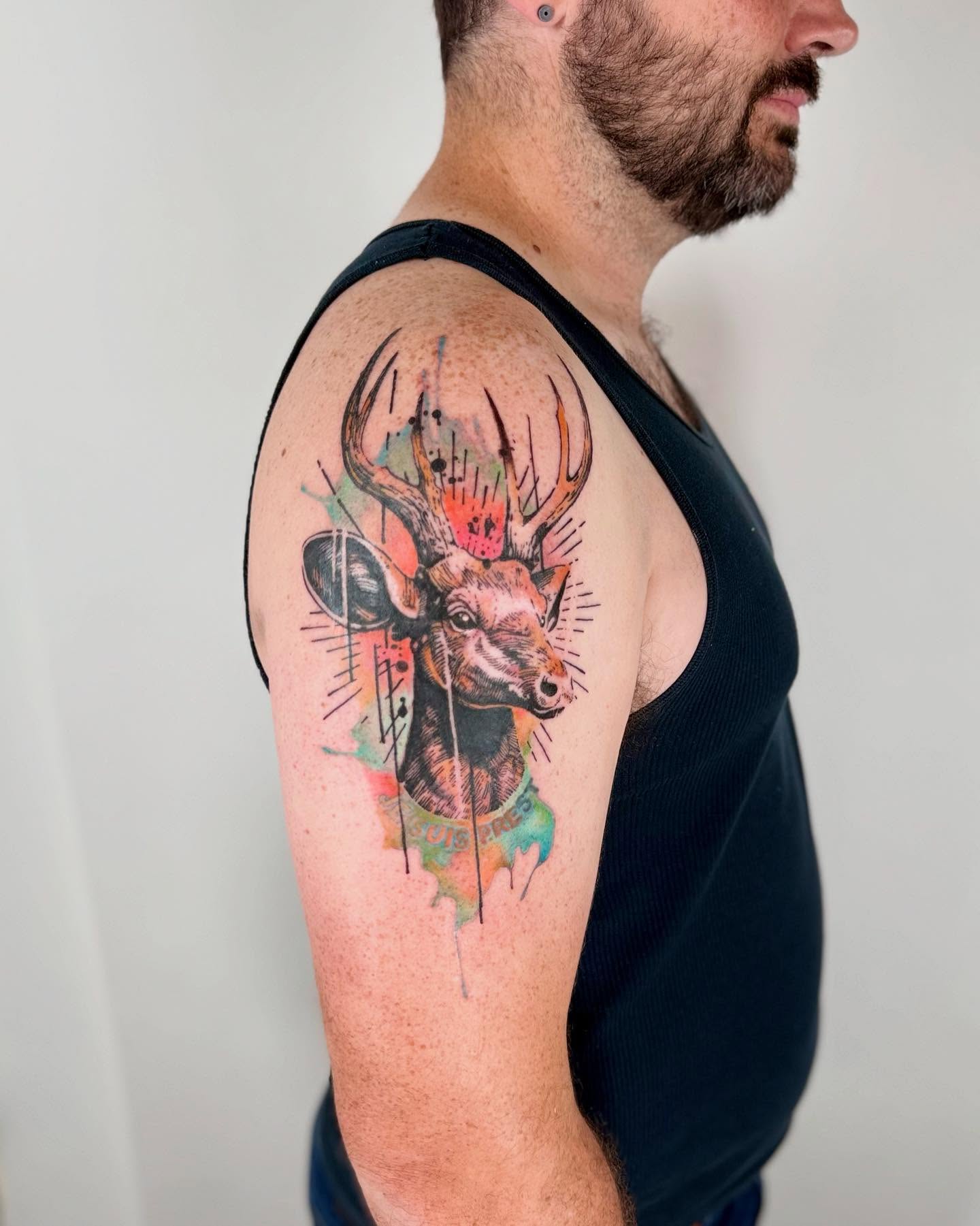 Tattoo by @mrcoffeybean — watercolor, realism