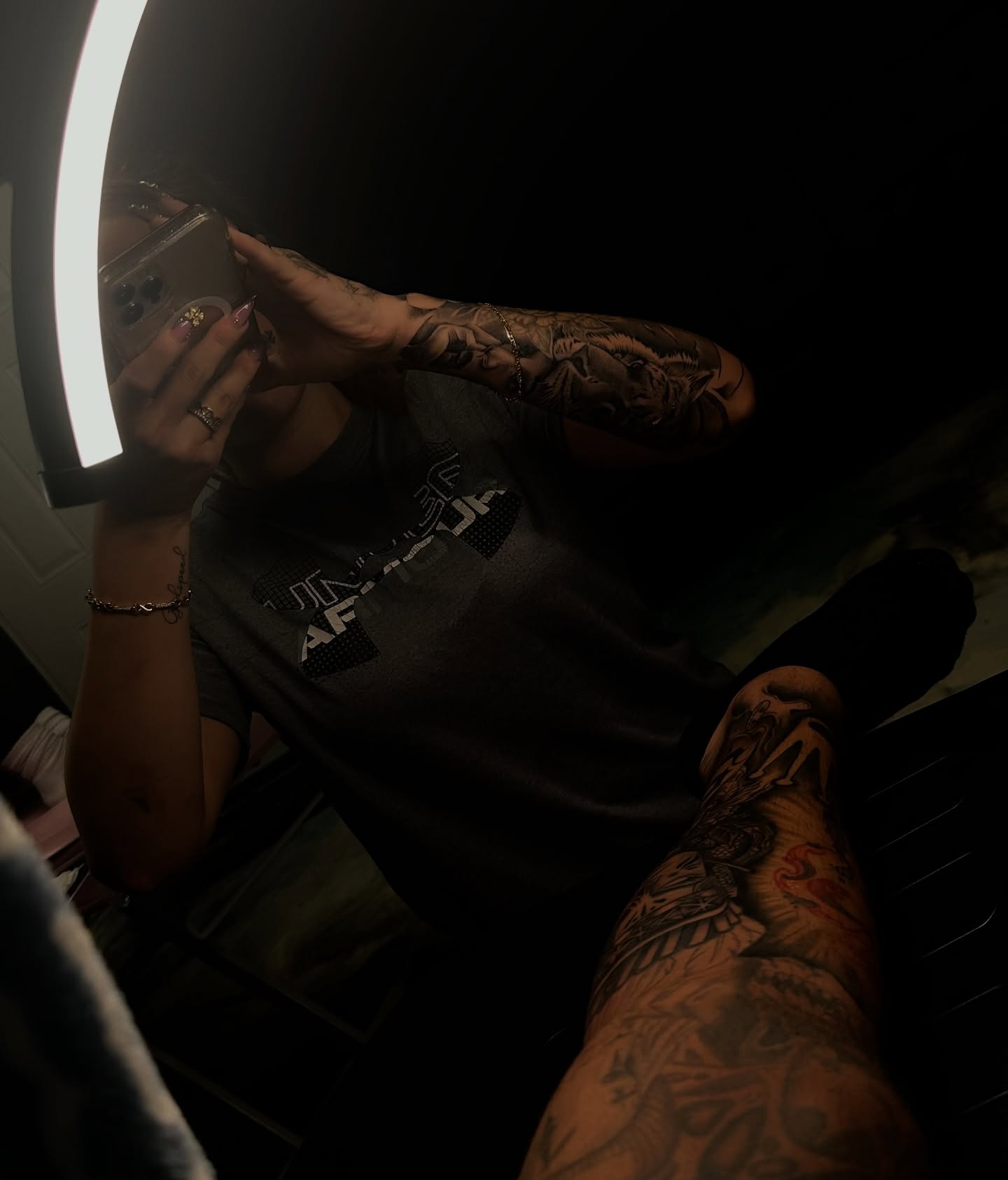 Tattooed arms black and grey tattoo on the upper arm by Jay Daartist