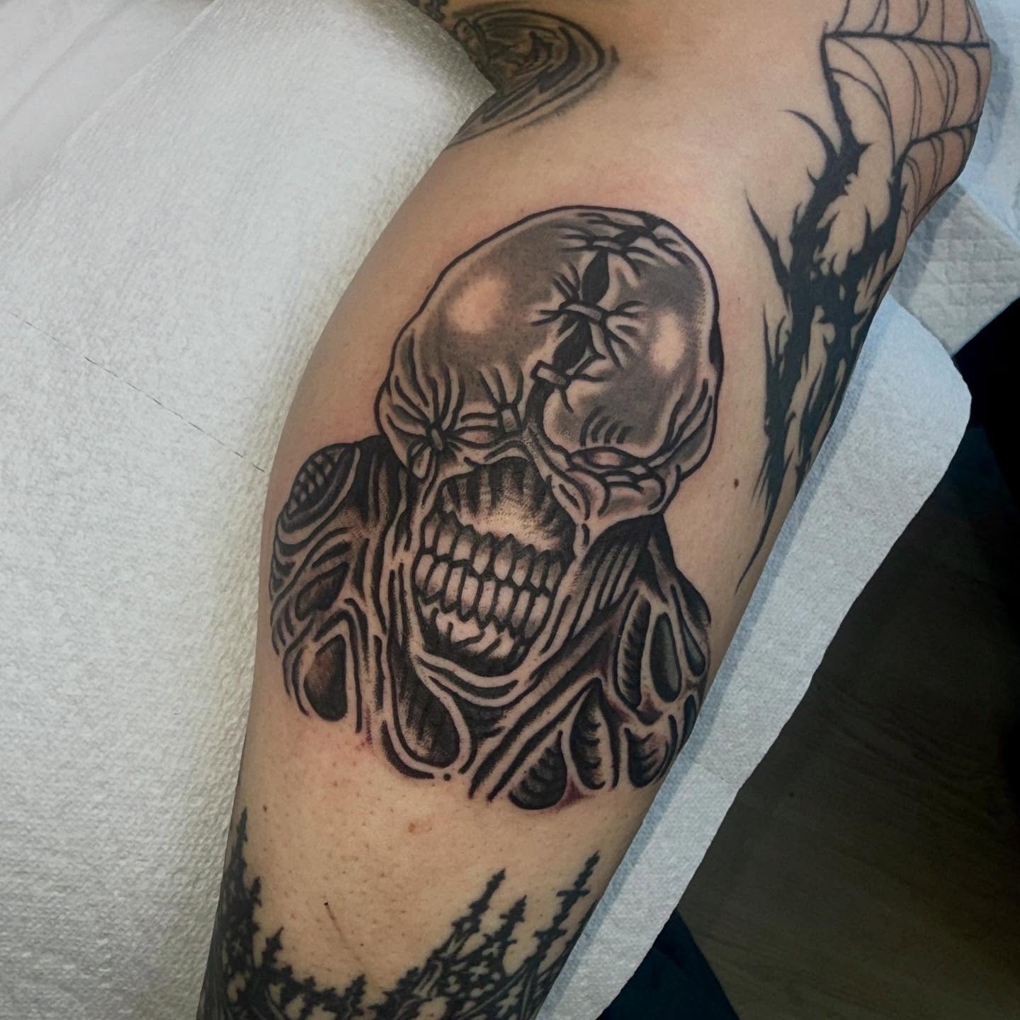 Tattoo by @tattooerjan8 — black_and_grey