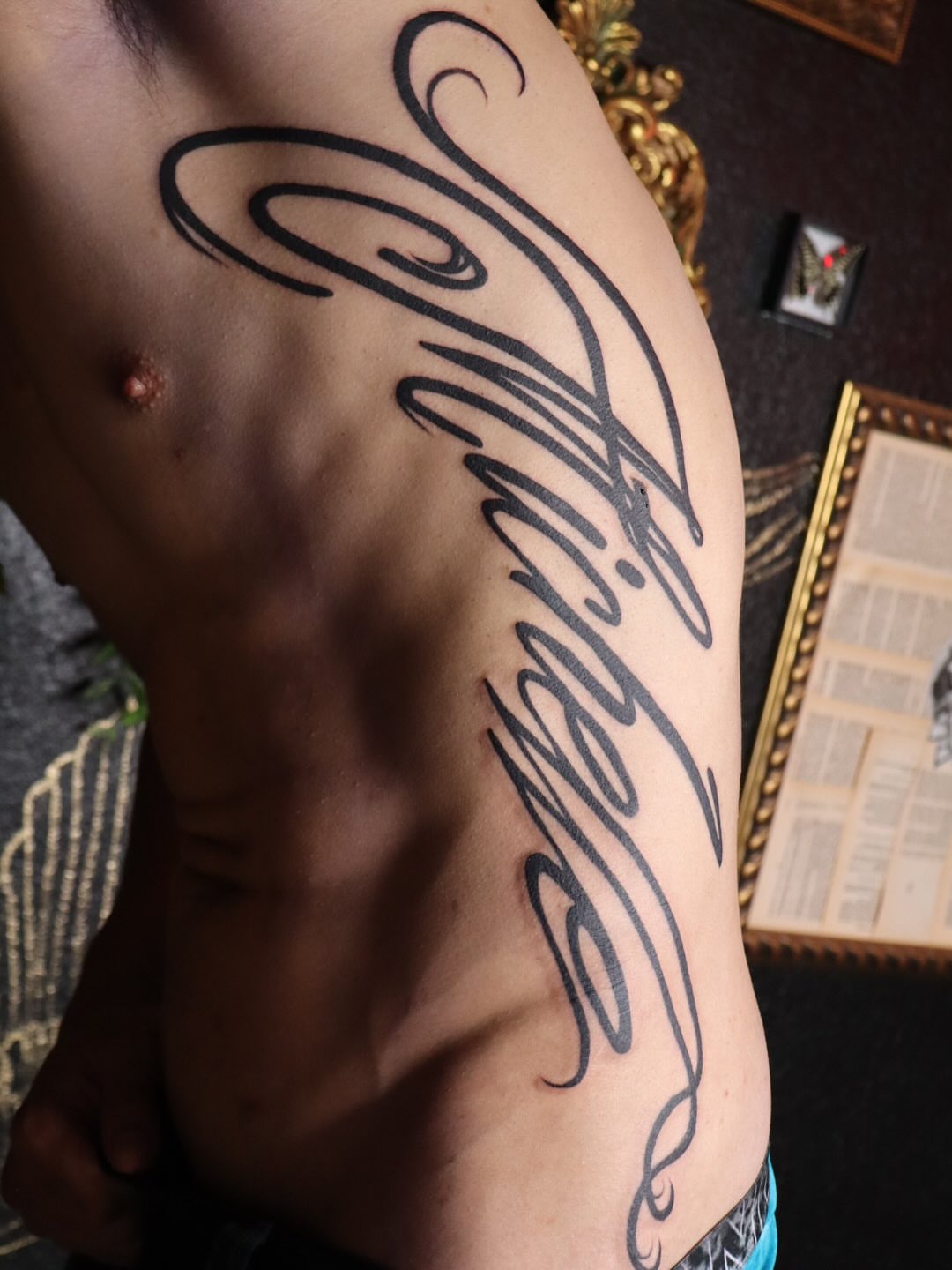 Tattoo by @ladyjutsu — lettering_script