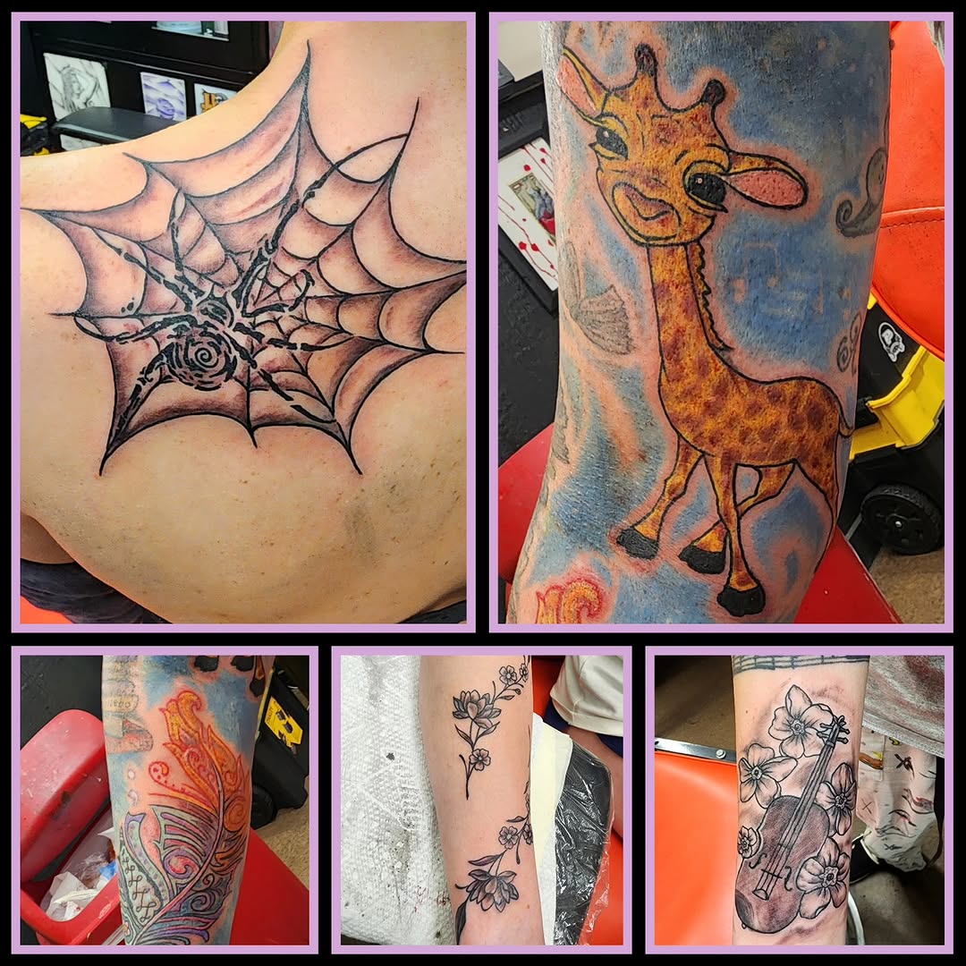 Spiderweb tattoo on the shoulder by @thedevilspaintbrush_
