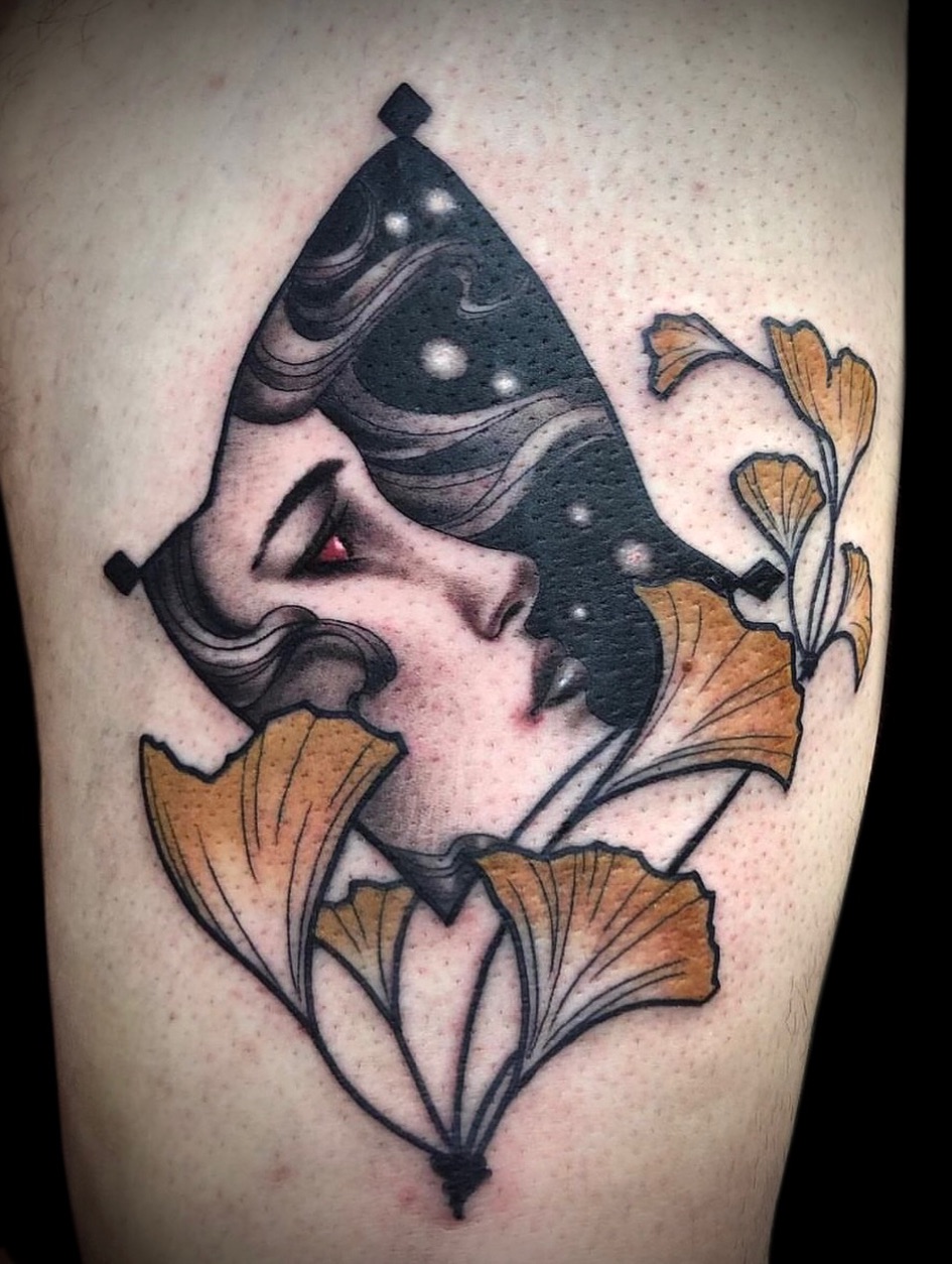 Tattoo by @rubyocity — dotwork, black_and_grey