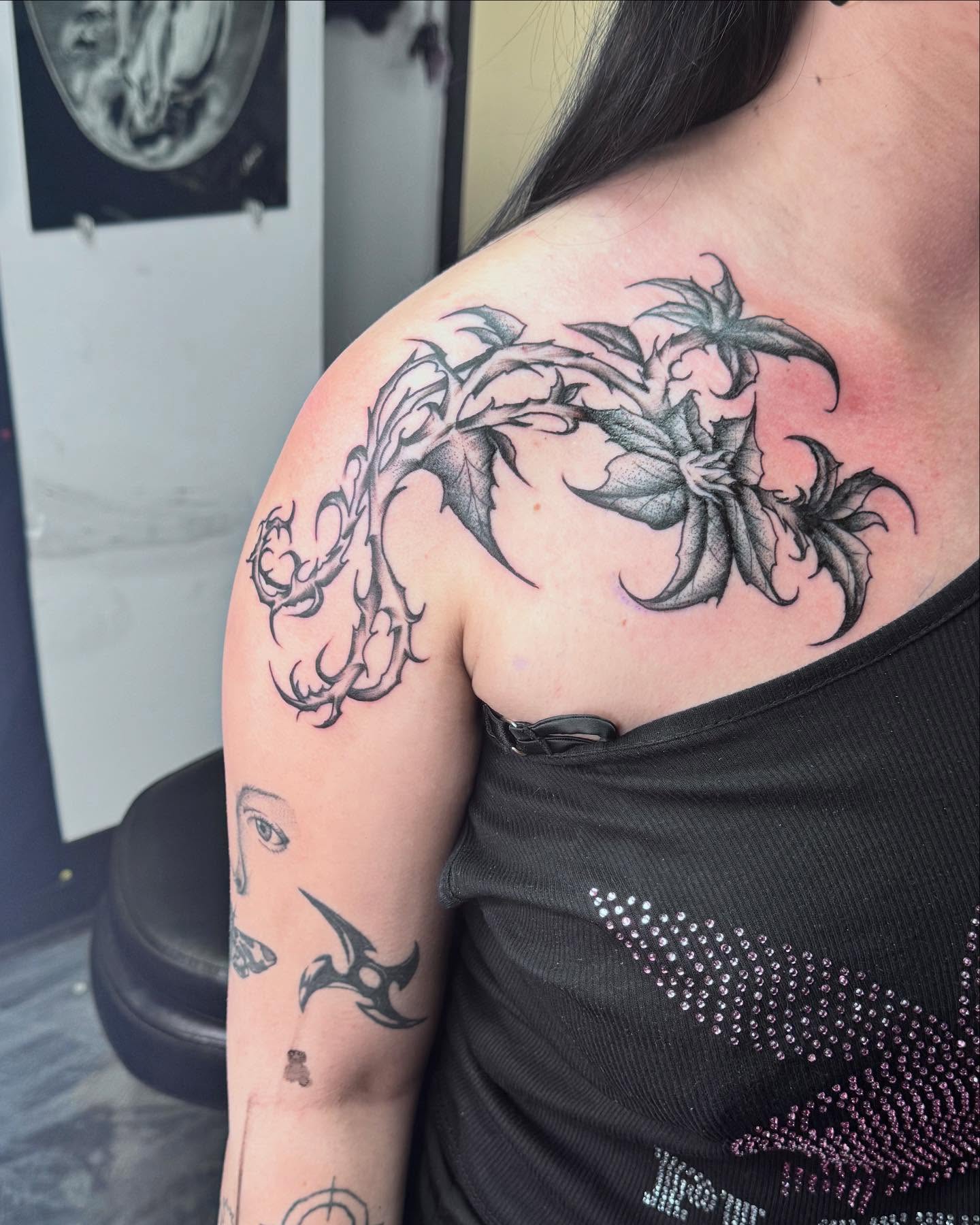 Tattoo by @colby_tattoos — black_and_grey