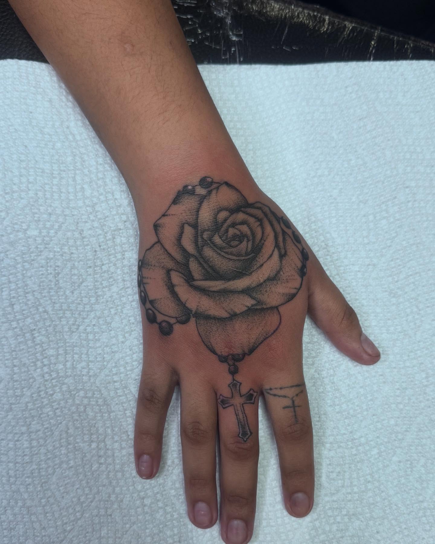 Tattoo by @colby_tattoos — dotwork, realism