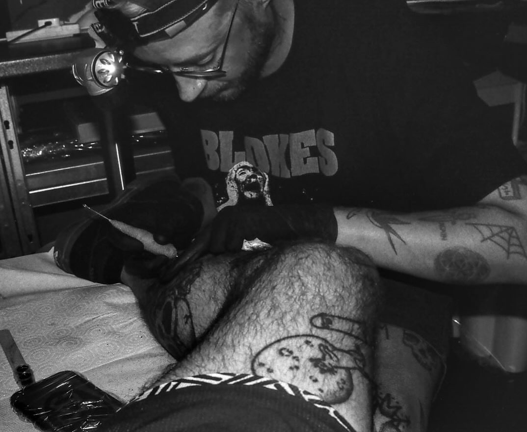 Tattoo by @deadboypokes — black_and_grey