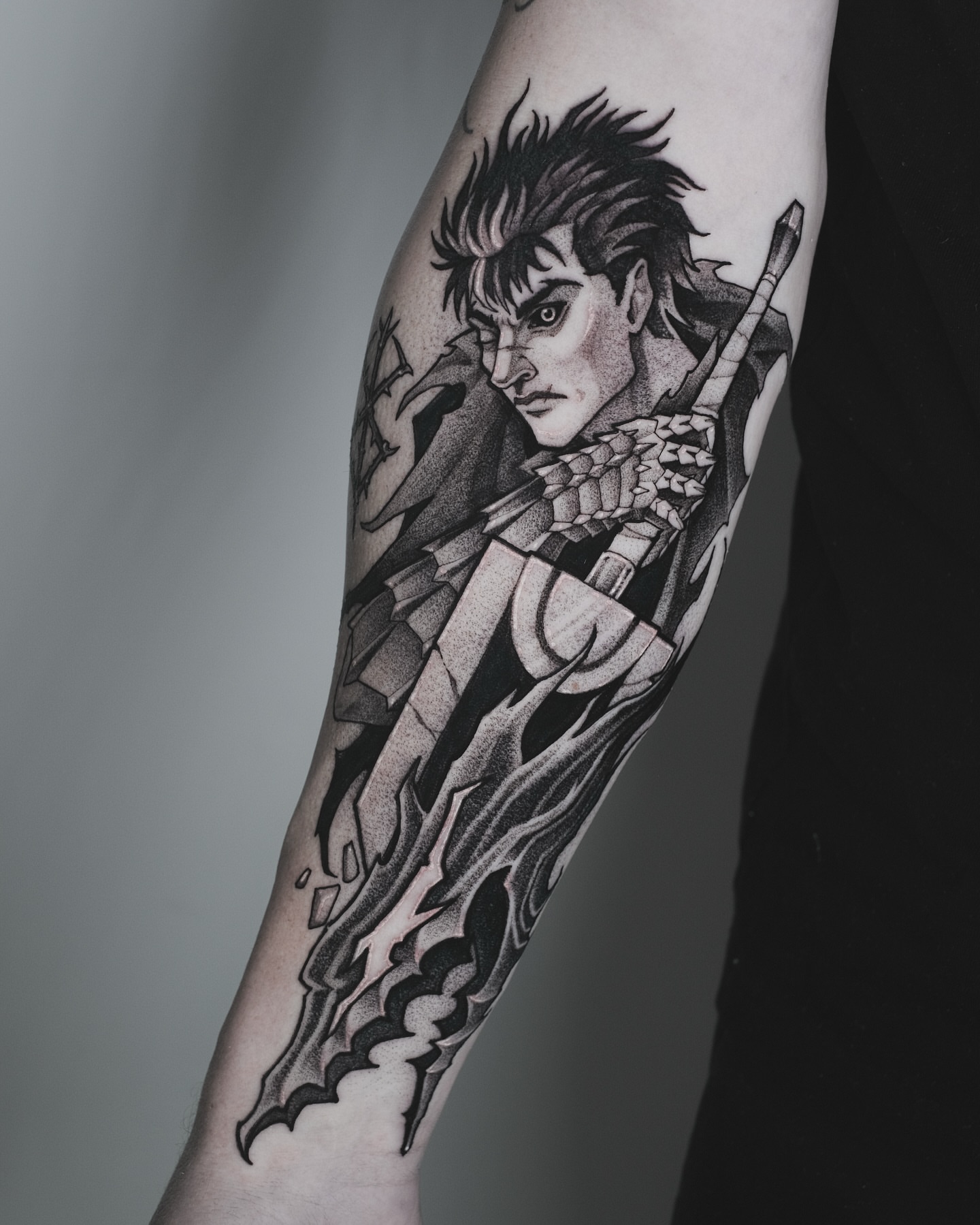 Tattoo by @lina.lcfr — dotwork, anime