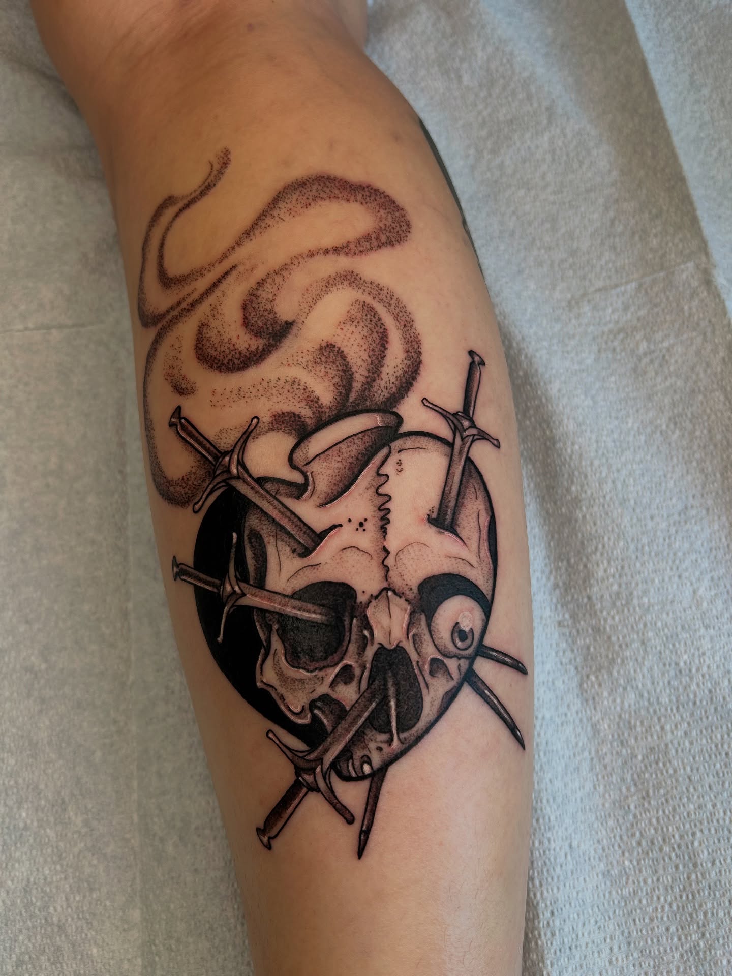 Tattoo by @karlb_tattoo — dotwork, dark_realism