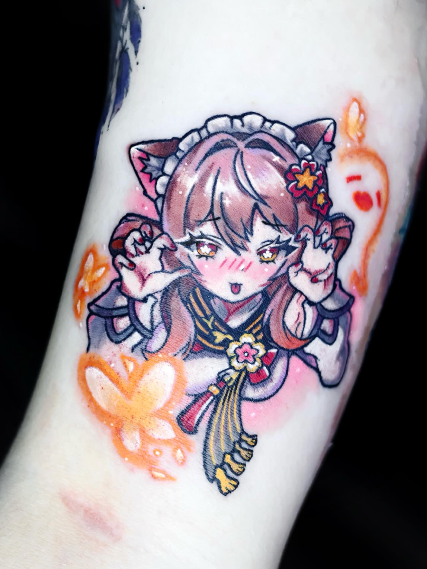 Tattoo by @kill.sweetie — anime, watercolor