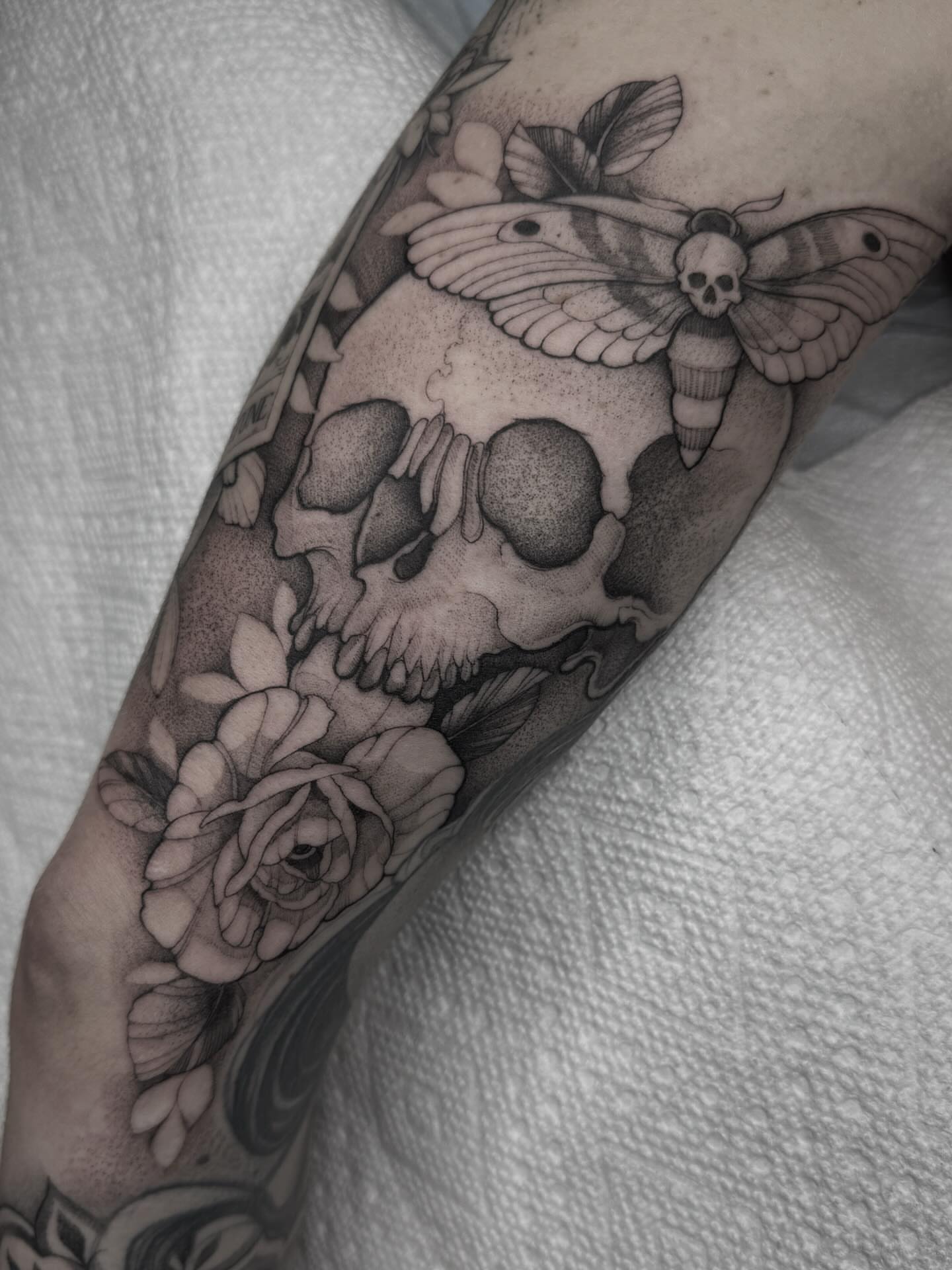 Tattoo by @cattblacktattoo β dotwork, black_and_grey
