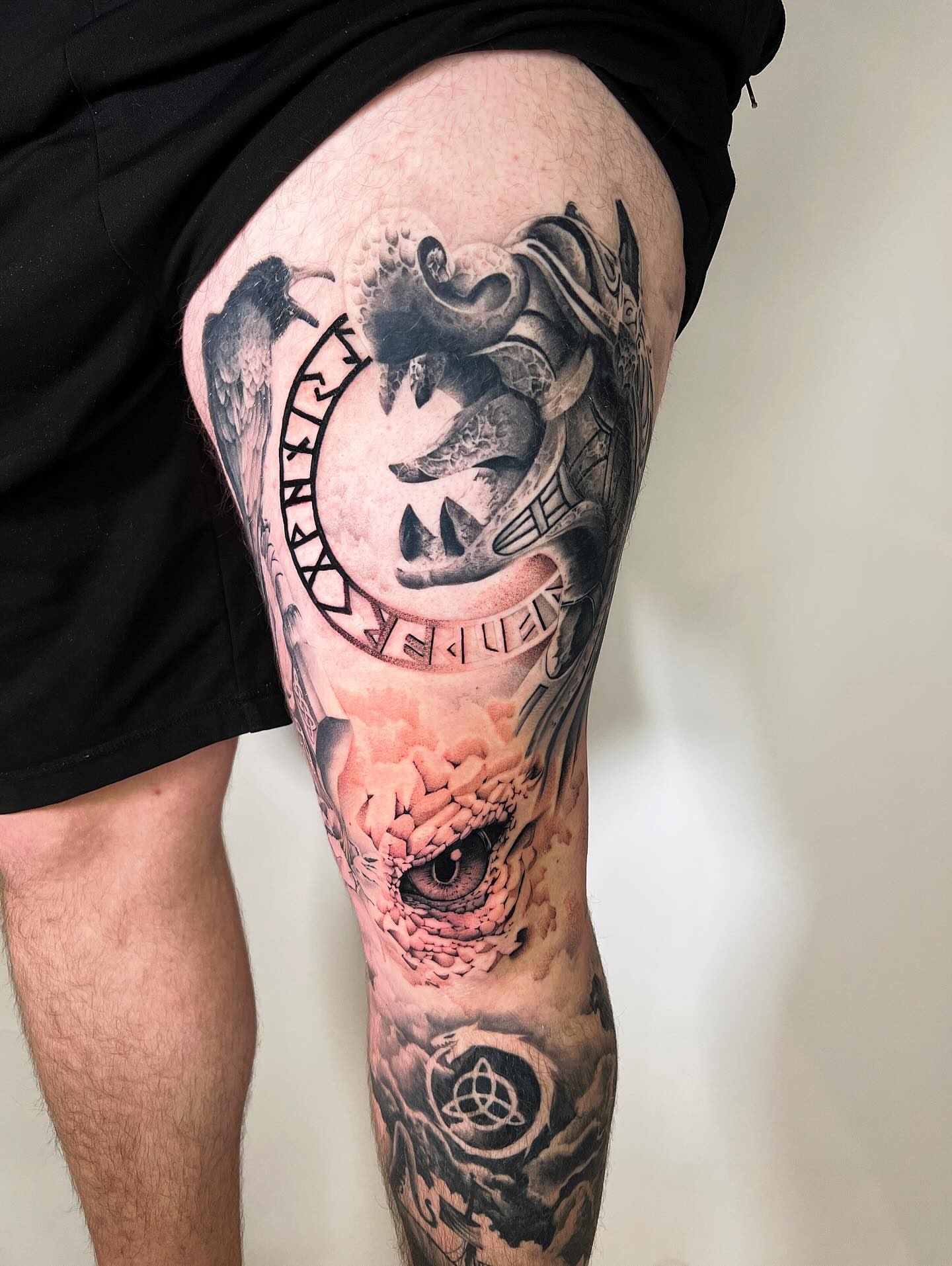 Tattoo by @dolphintattoos — dark_realism, realism