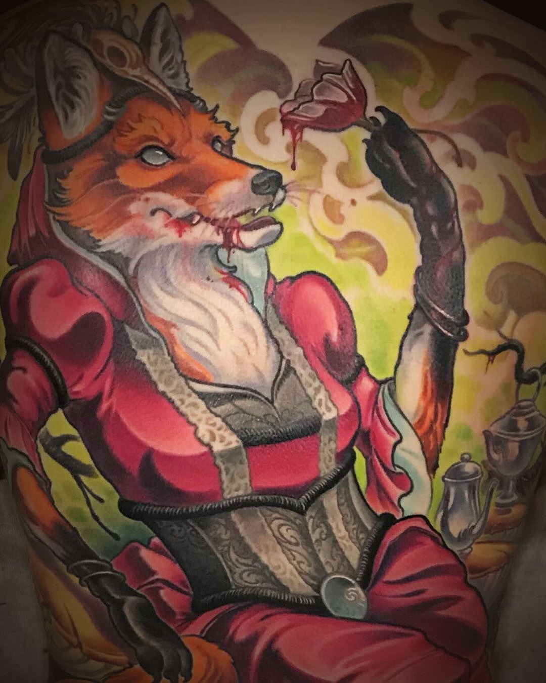 Tattoo by @andechambers — american_traditional, dark_realism