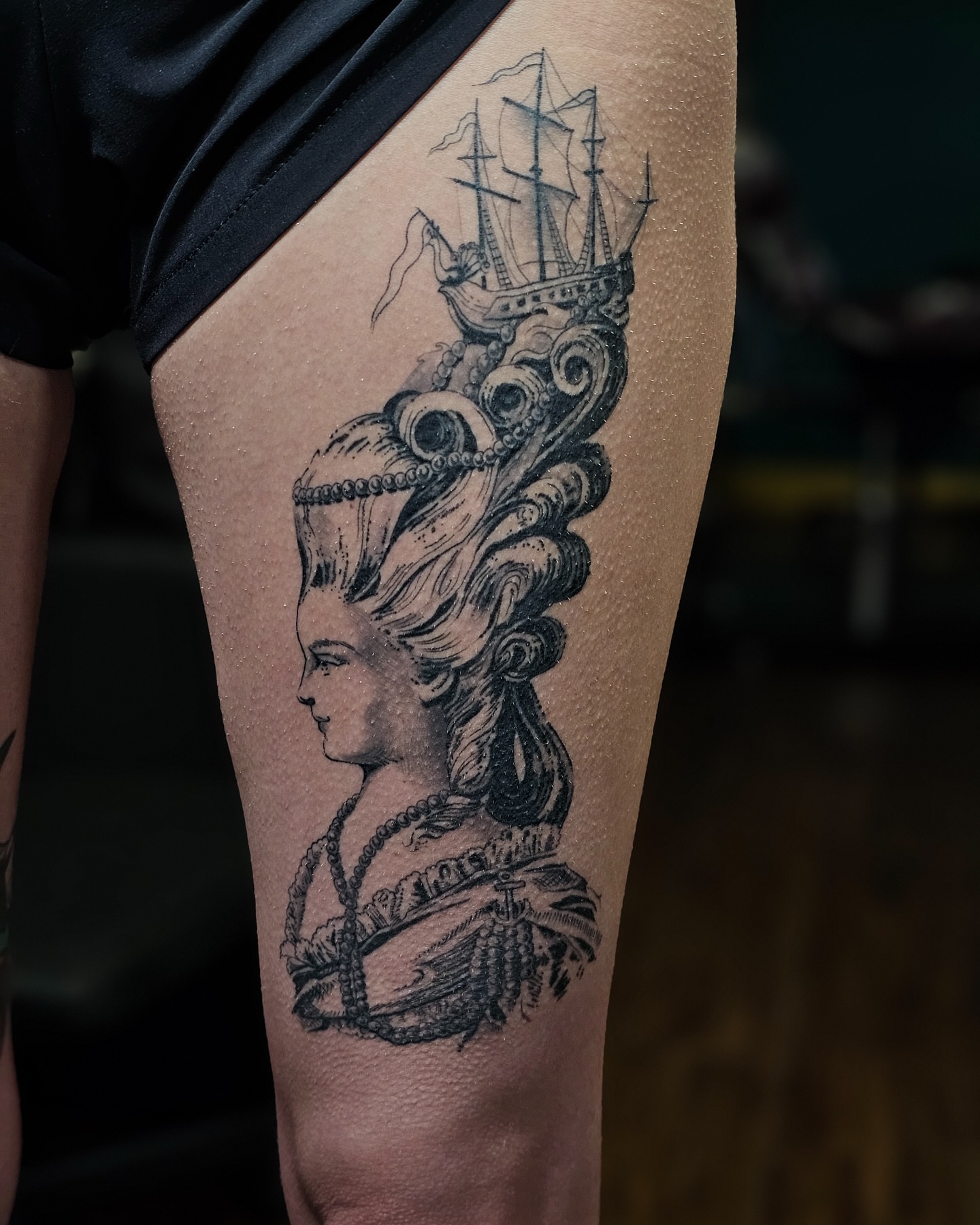 Tattoo by @ellatrick — black_and_grey, realism