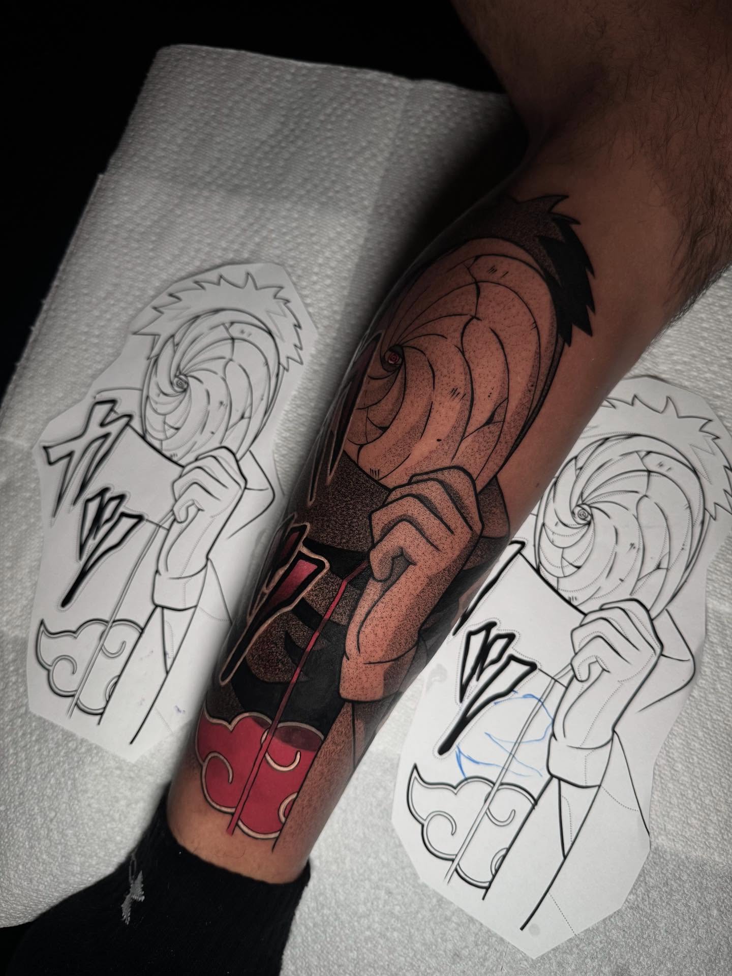 Naruto character anime tattoo on the forearm by Anthony D. Rustik