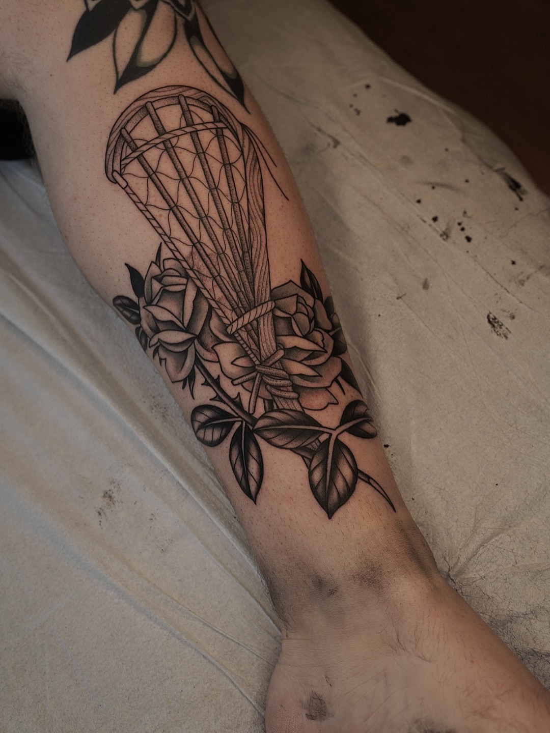 Tattoo by @thiefhands — black_and_grey