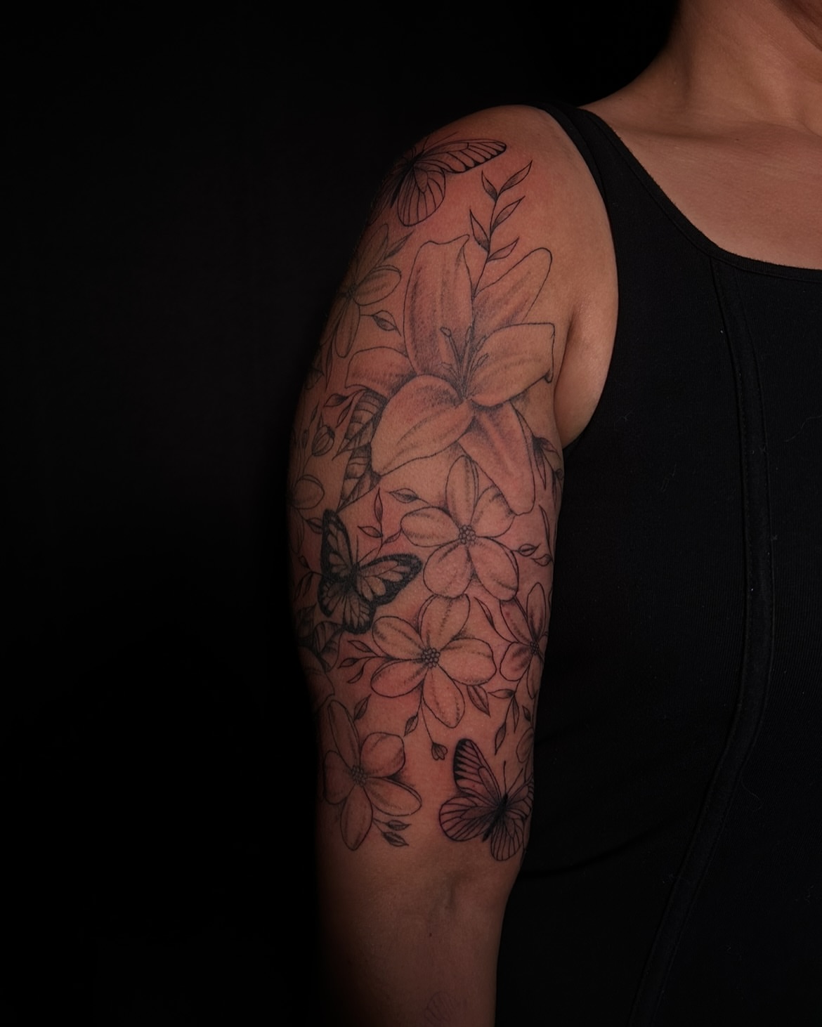 Tattoo by @angeline.tattoo — black_and_grey