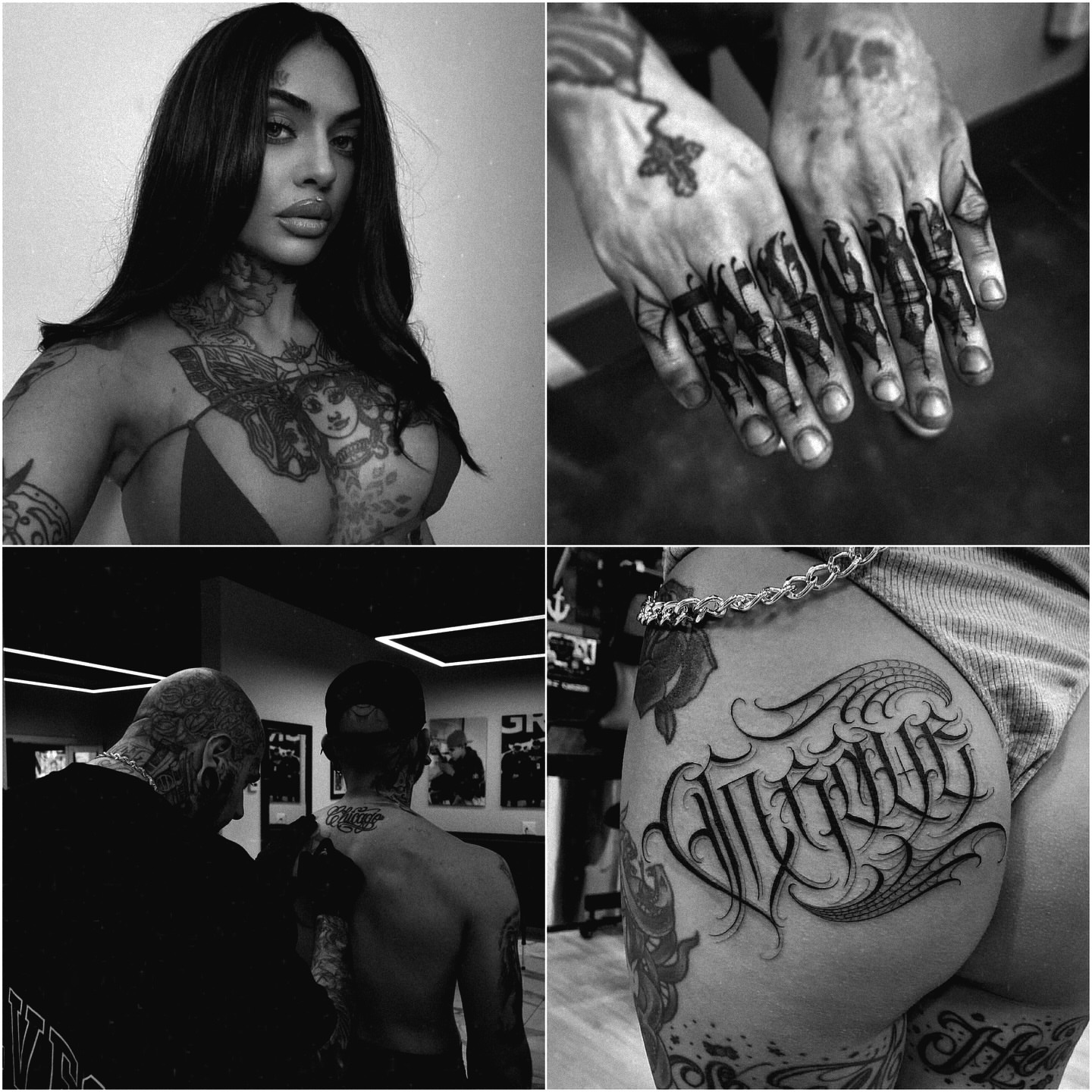 Script lettering lettering script tattoo on the thigh by $krypt