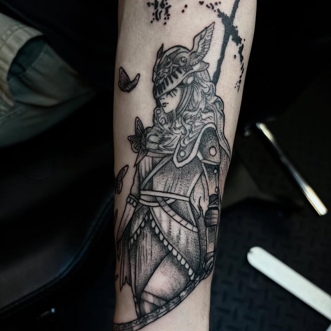 Tattoo by @gloomberrytattoos โ black_and_grey, realism