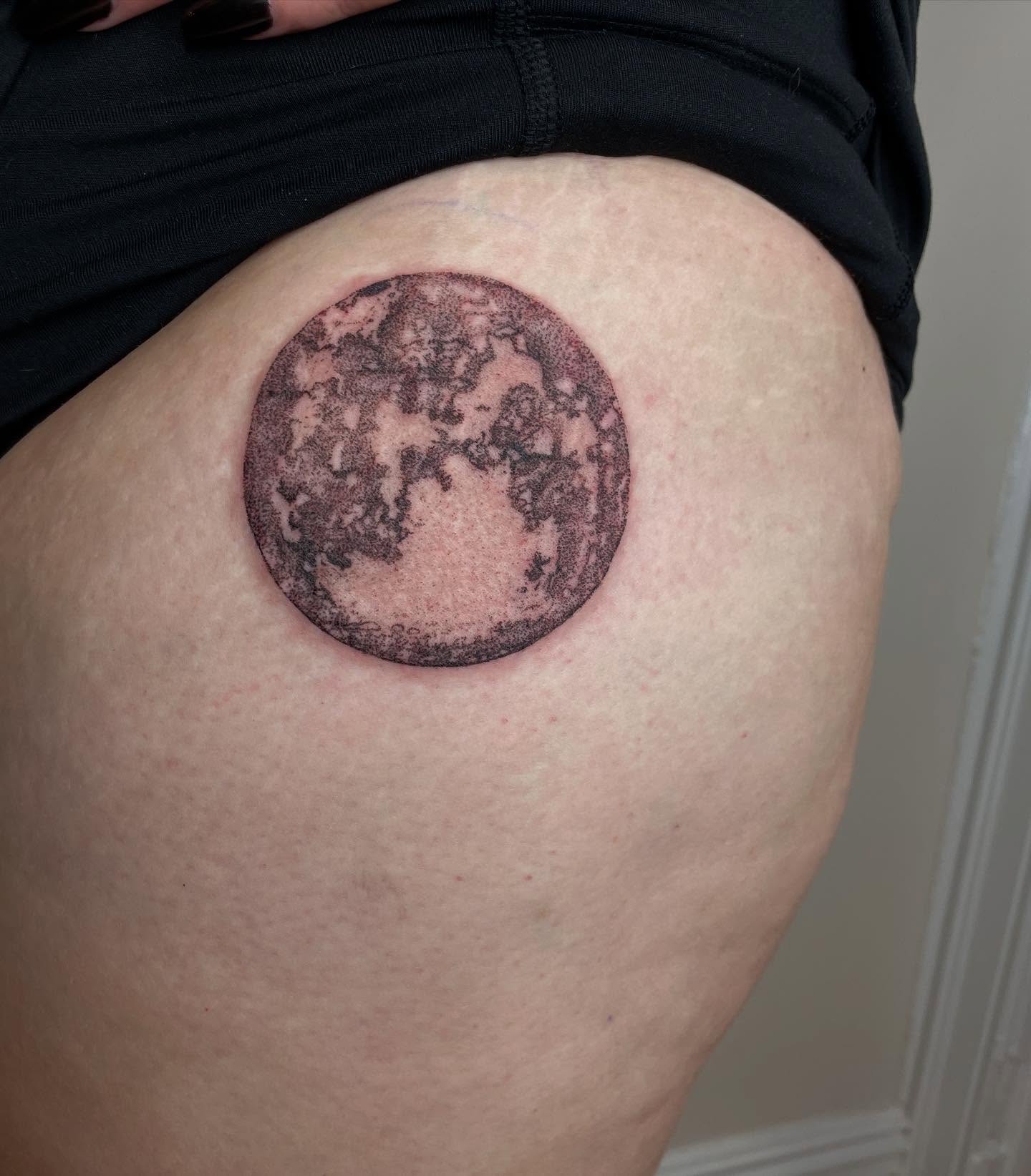 Tattoo by @ghostlypokes — dotwork, realism