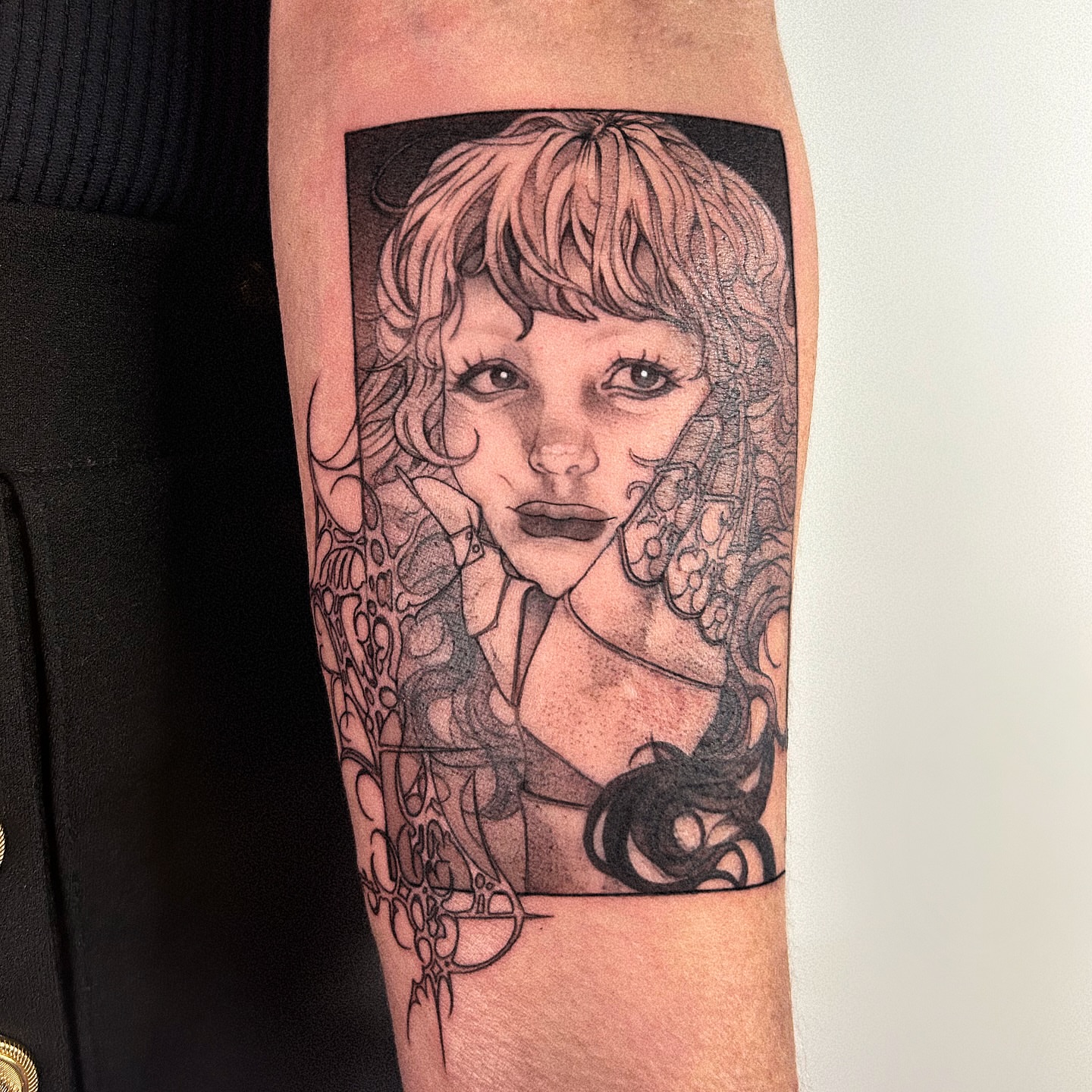 Tattoo by @hayleybayleytattoos — realism, black_and_grey
