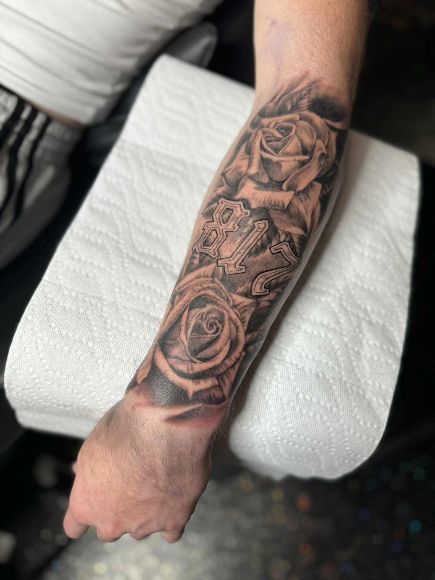 Tattoo by @tiptopartist — black_and_grey