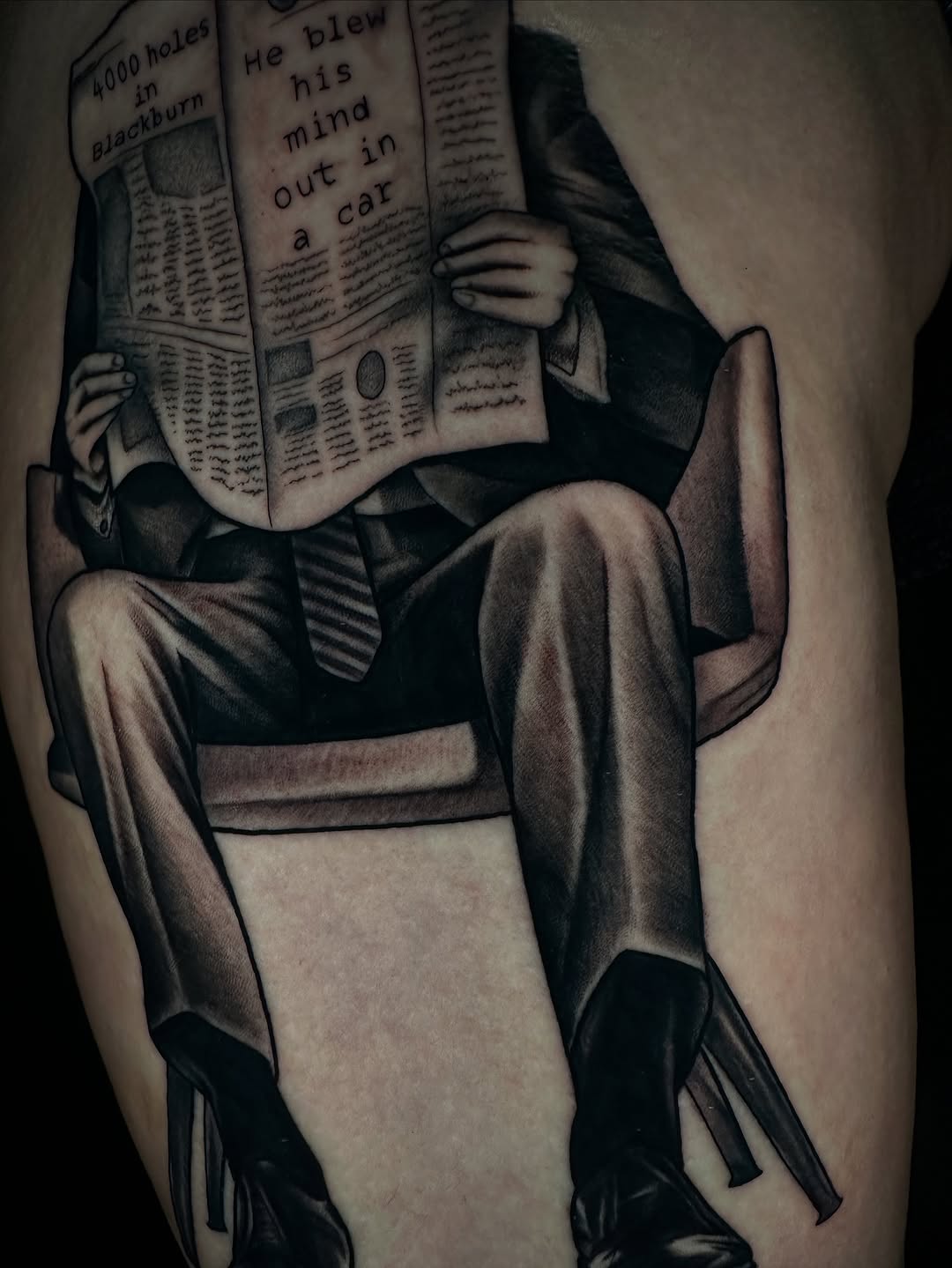 Tattoo by @samdoestattoos โ realism, black_and_grey