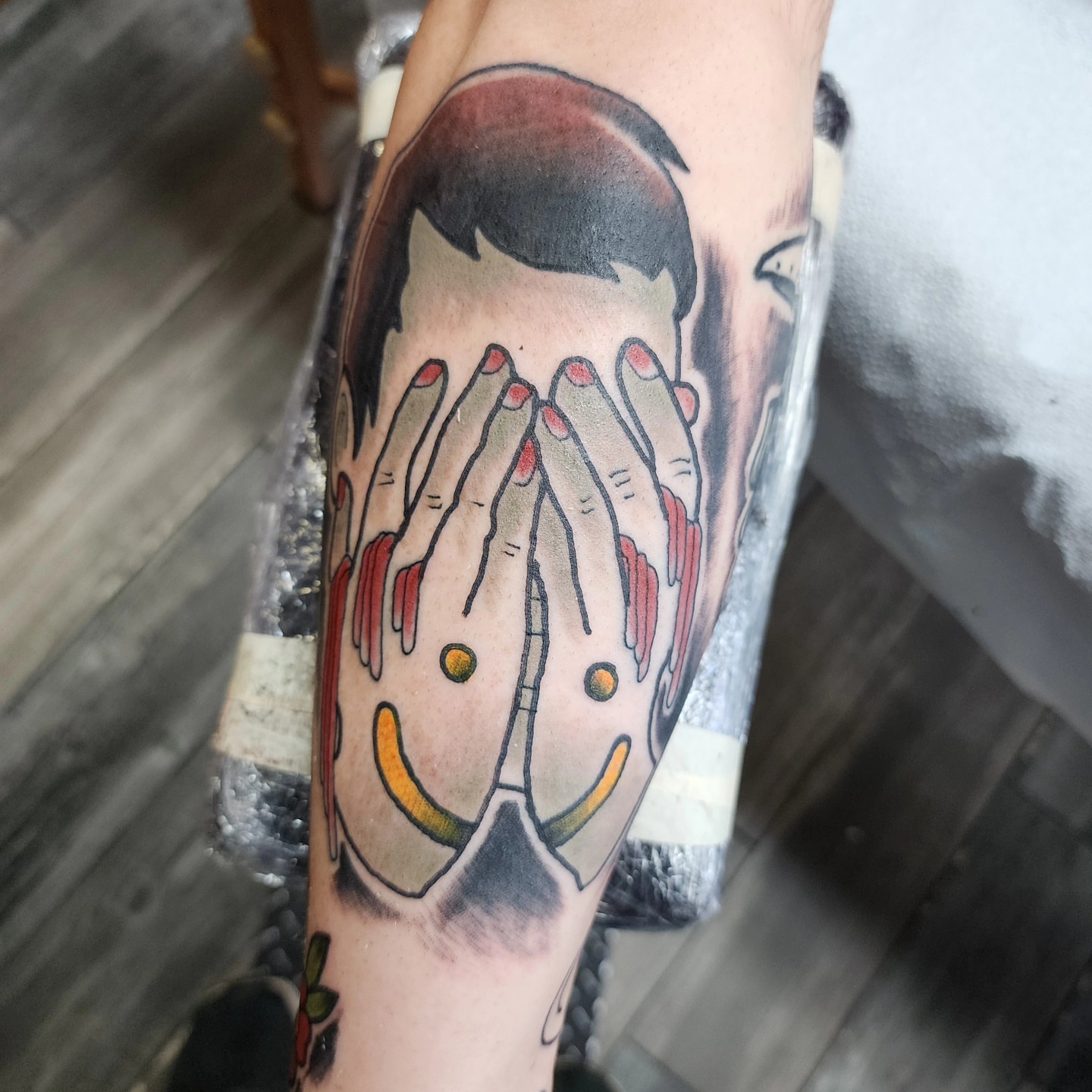 Tattoo by @eddiesteffan — american_traditional, dotwork
