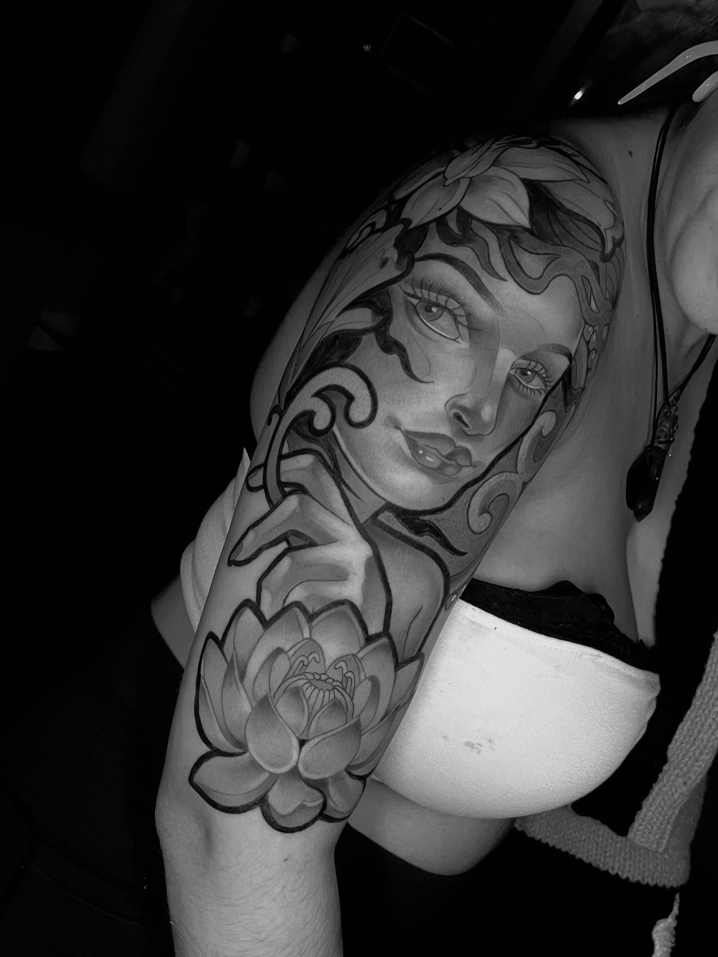 Tattoo by @xens0ul — black_and_grey, realism
