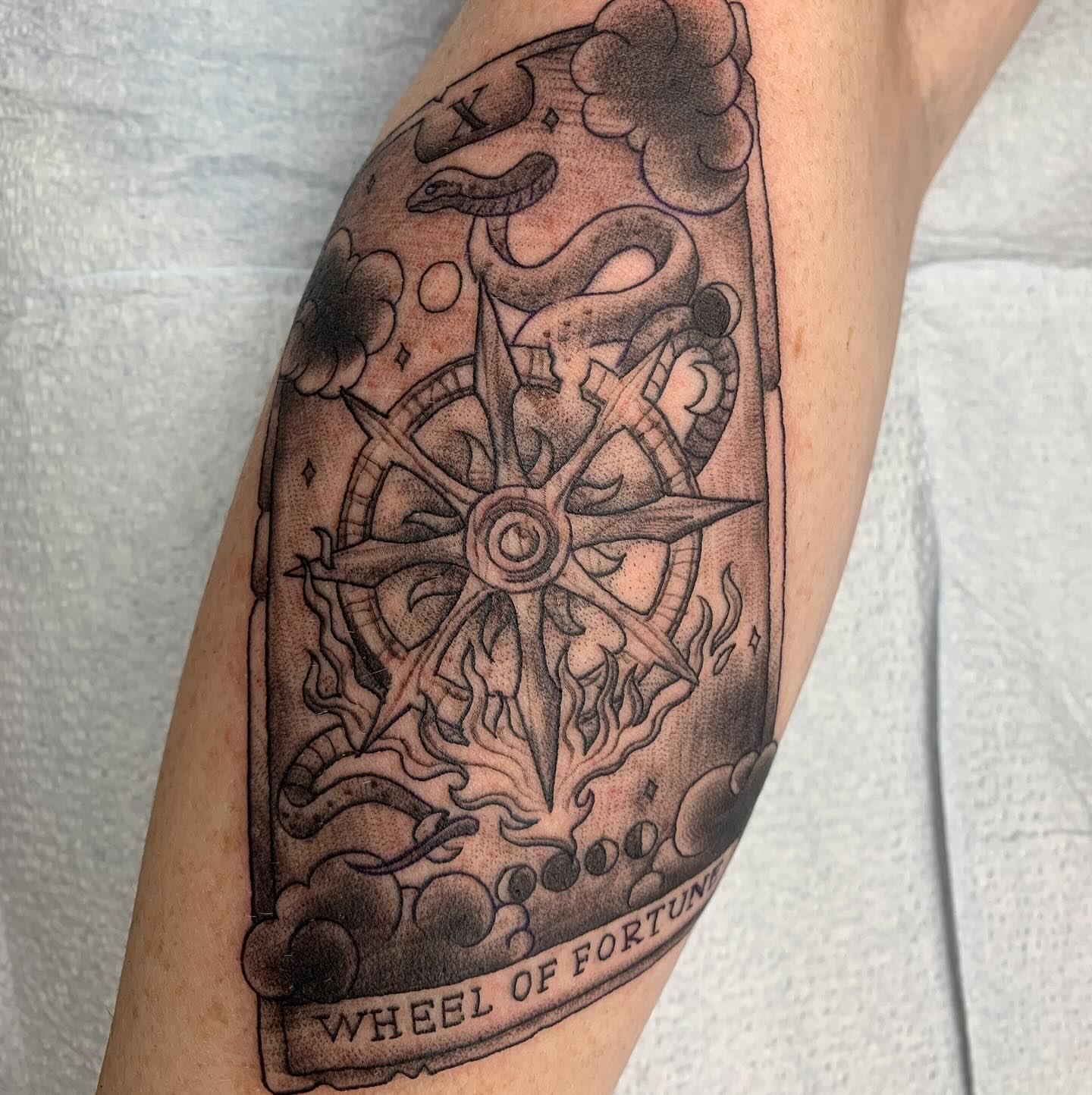 Tattoo by @thebracamonster — dotwork, black_and_grey