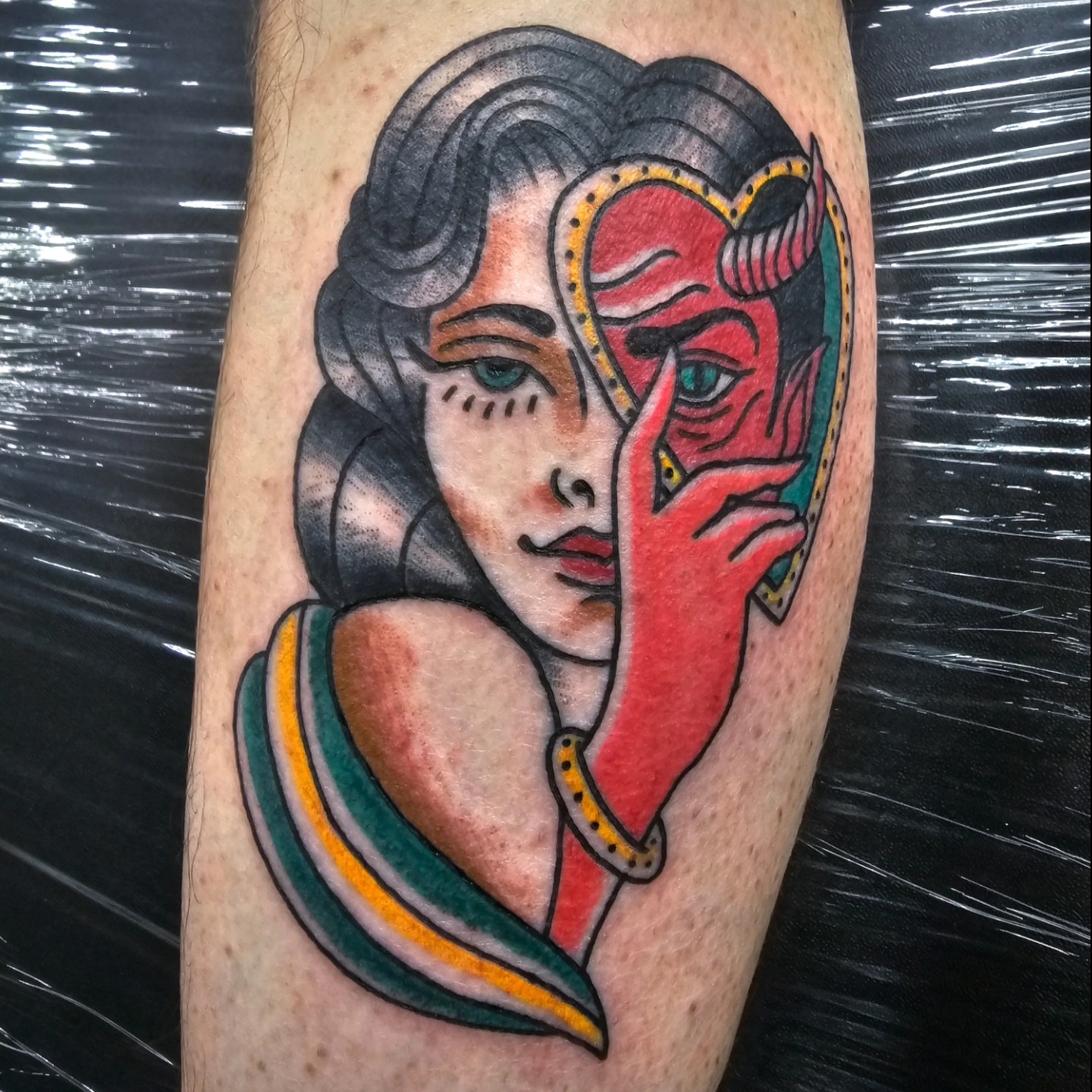 Tattoo by @evandobetattooin — american_traditional, neo_traditional