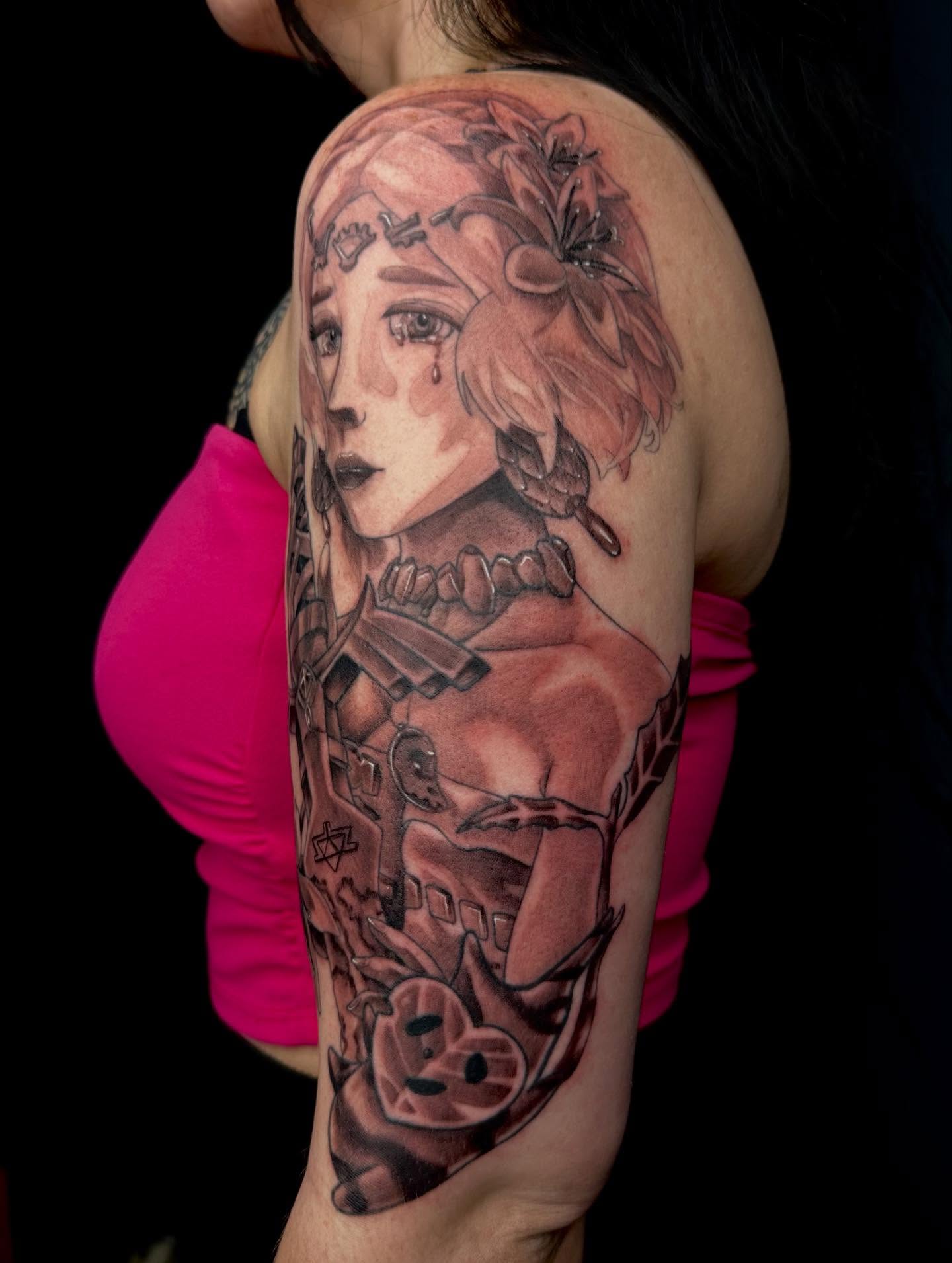 Tattoo by @jakejtattoos — anime, realism