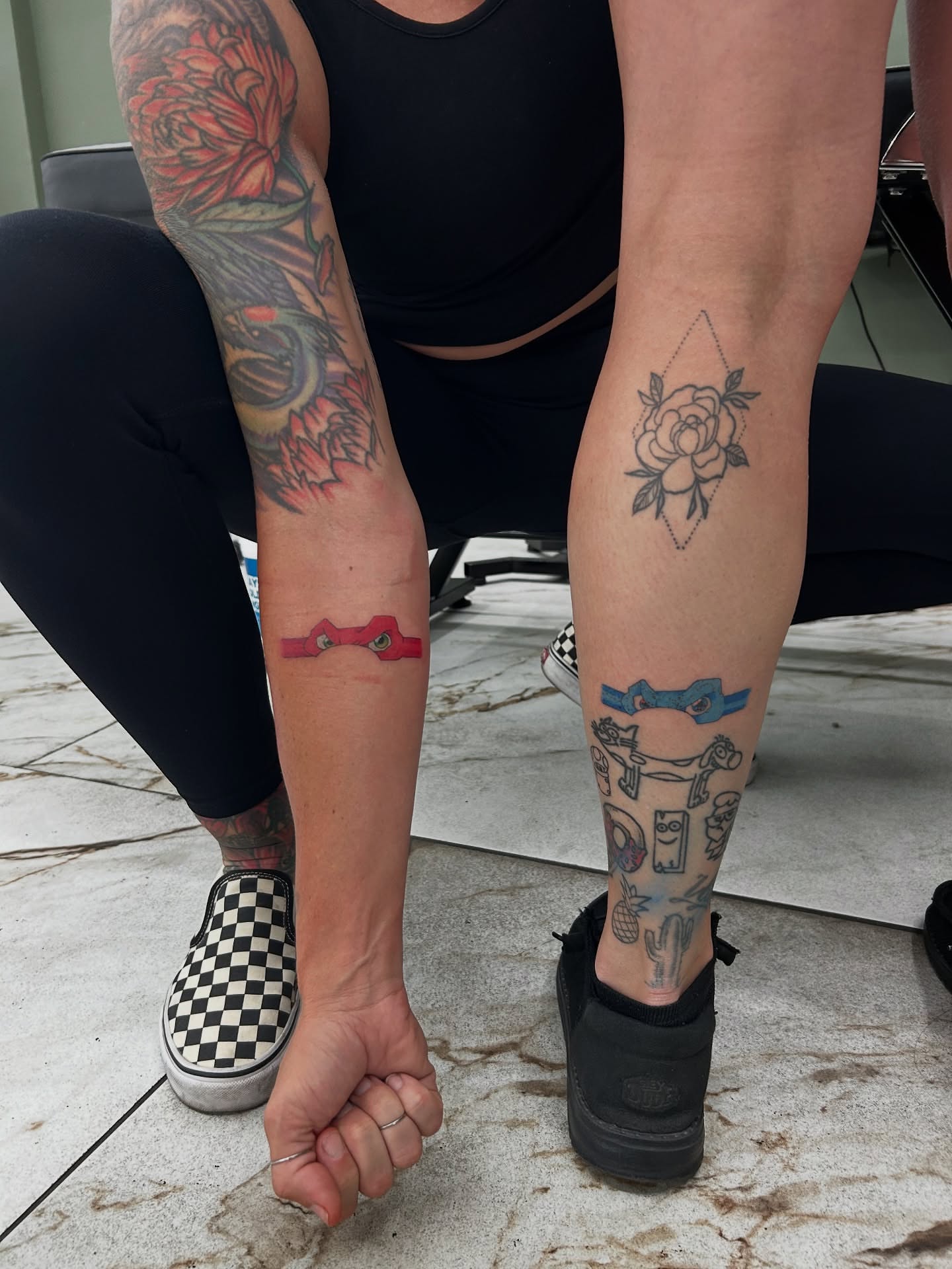 Tattooed lettering American traditional tattoo on the forearm by Melissa C, Phoenix, Arizona